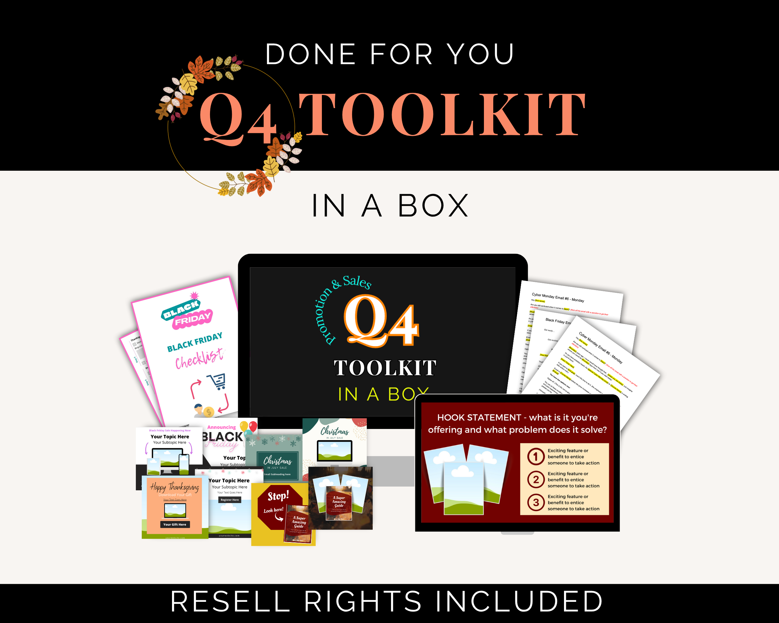 The Q4 Toolkit in a Box | Black Friday | Christmas | New Year Marketing Promo Boxes