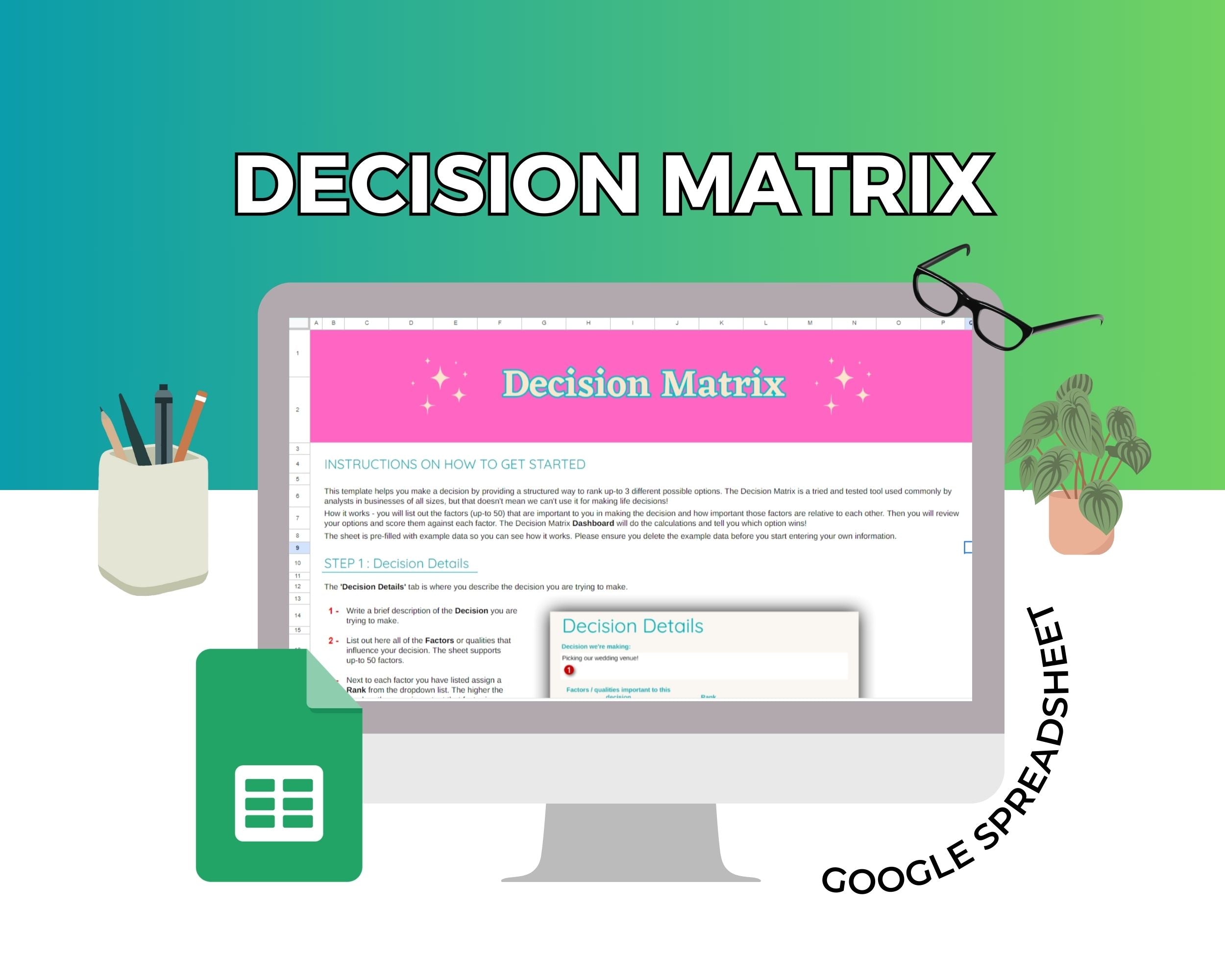 Decision Matrix Google Spreadsheet | Simple Decision Matrix Google Sheets
