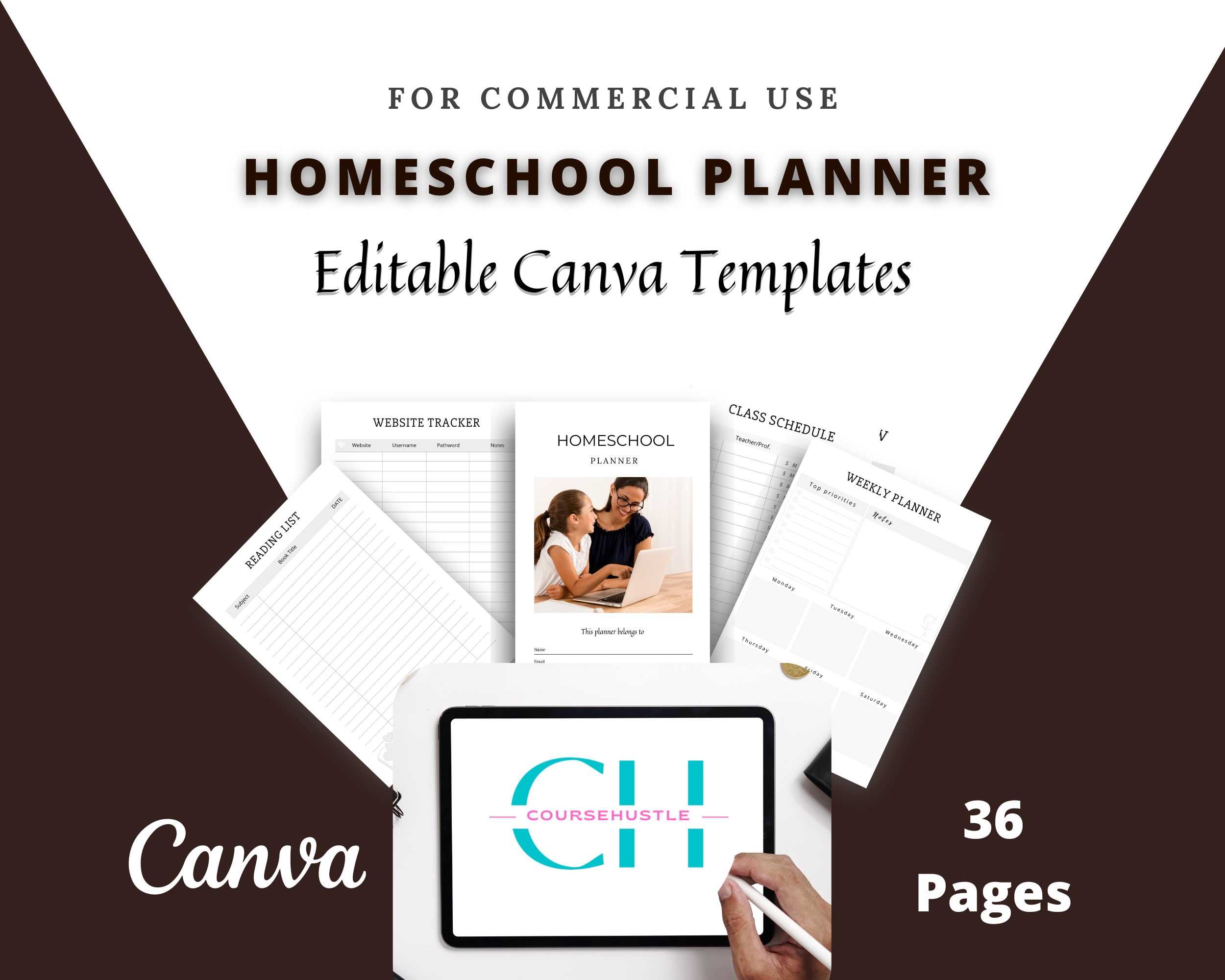 Editable Household Planner in Canva | Commercial Use