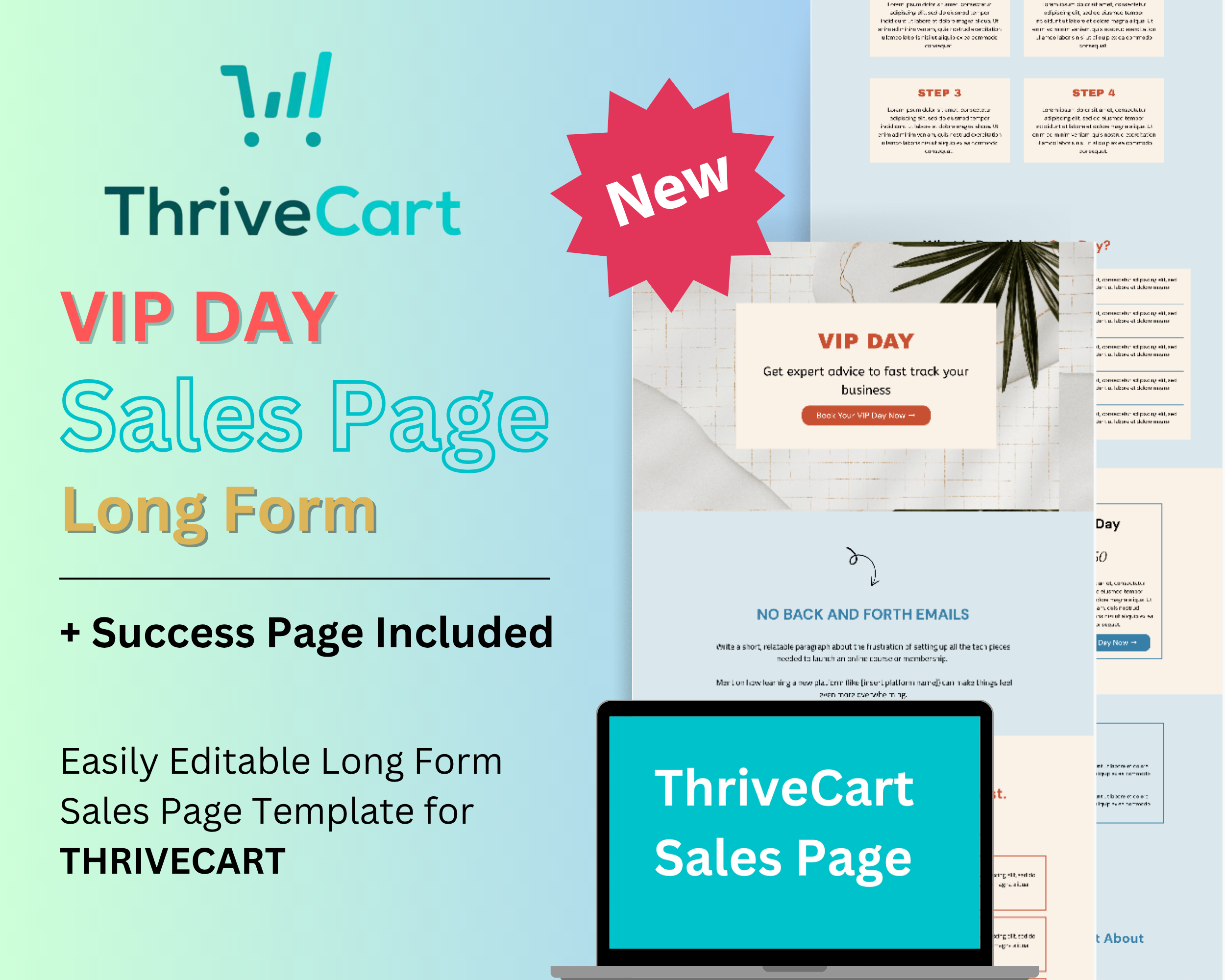 VIP Day Sales Page Template in ThriveCart