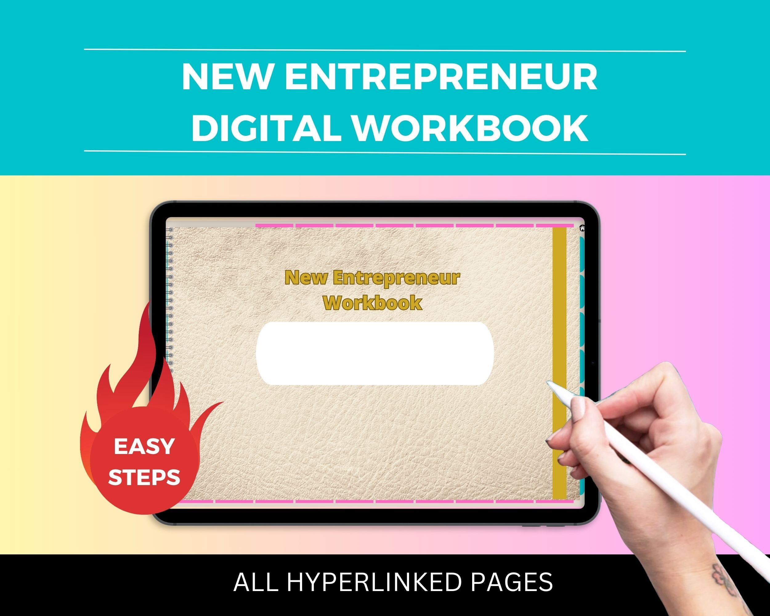 New Entrepreneur Digital Workbook | Hyperlinked PDF | Suitable with Goodness & Notability