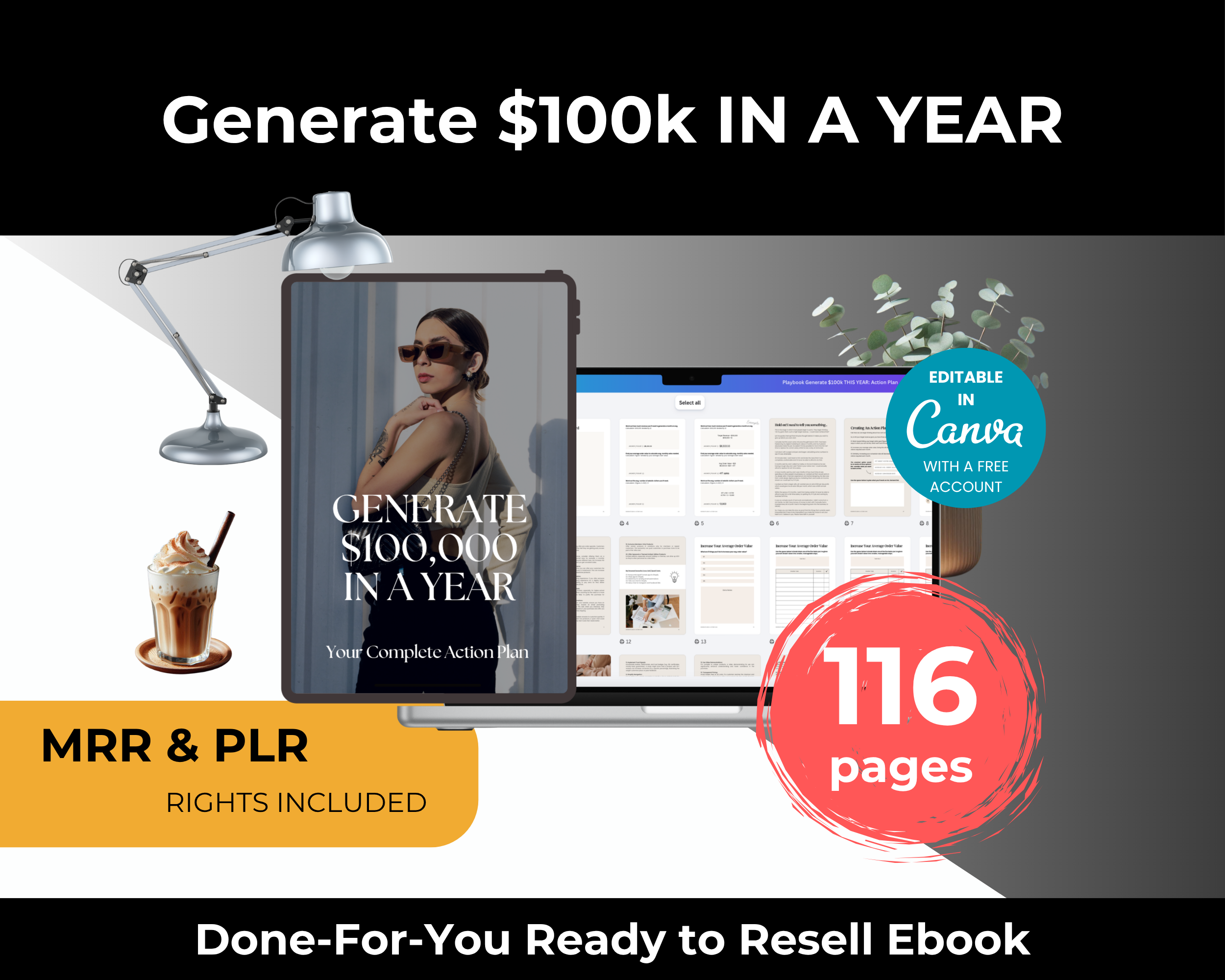Generate $100k IN A YEAR Playbook with PLR, MRR