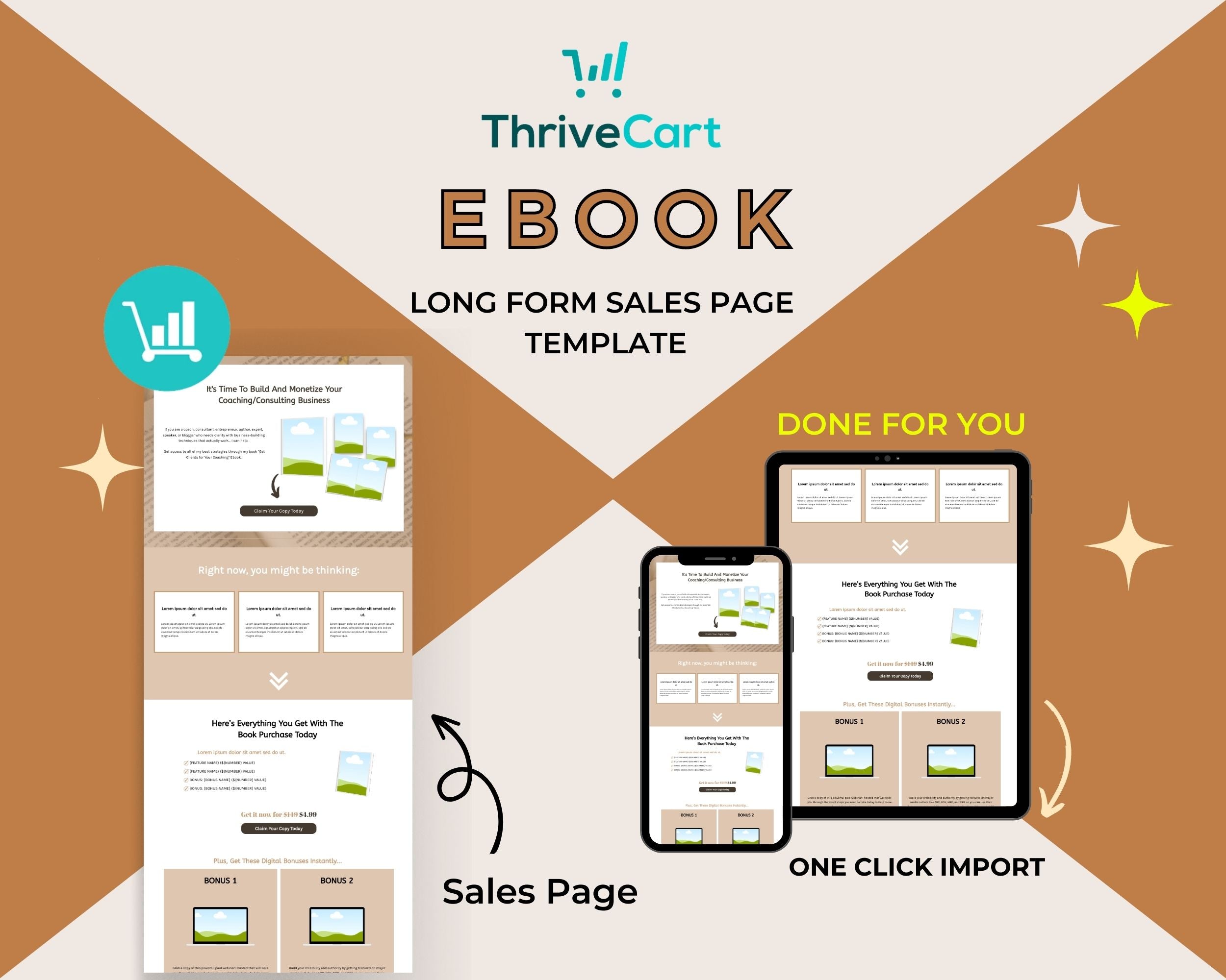 Ebook Sales Page Template in ThriveCart