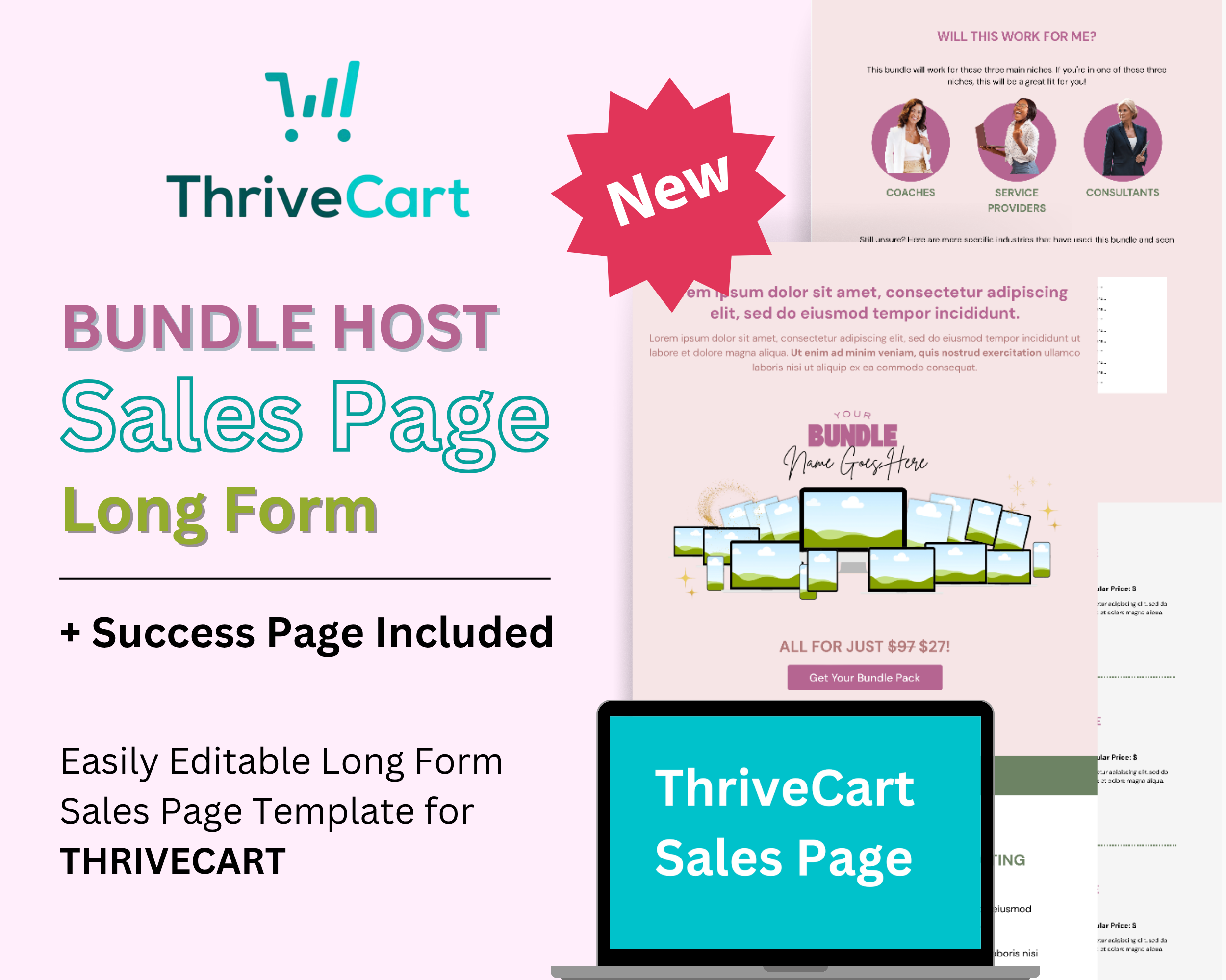 Bundle Host Sales Page Template in ThriveCart