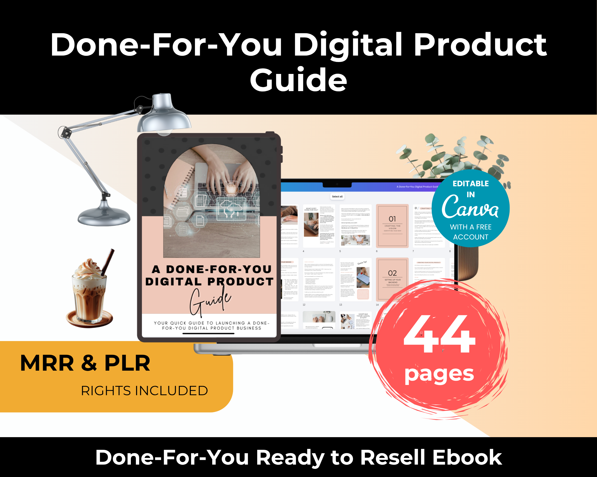 Done-For-You Digital Product Guide in Canva with MRR, PLR Rights