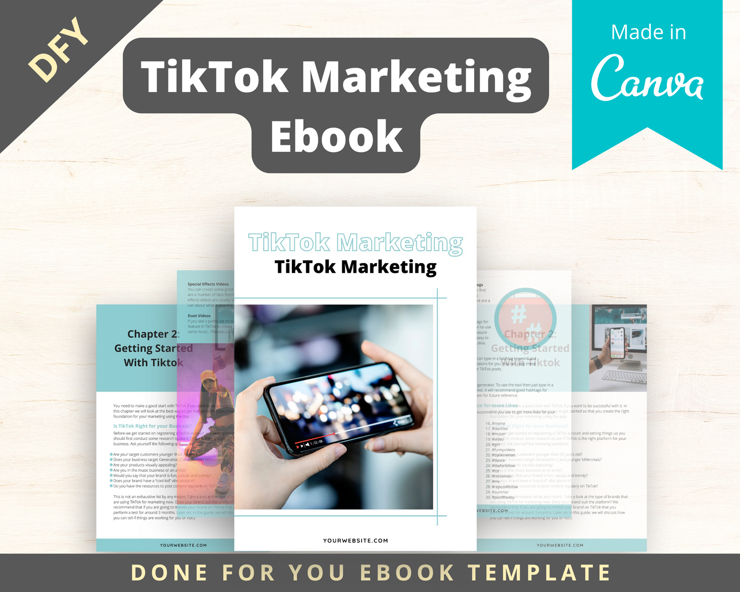 Tiktok Marketing Ebook in Canva