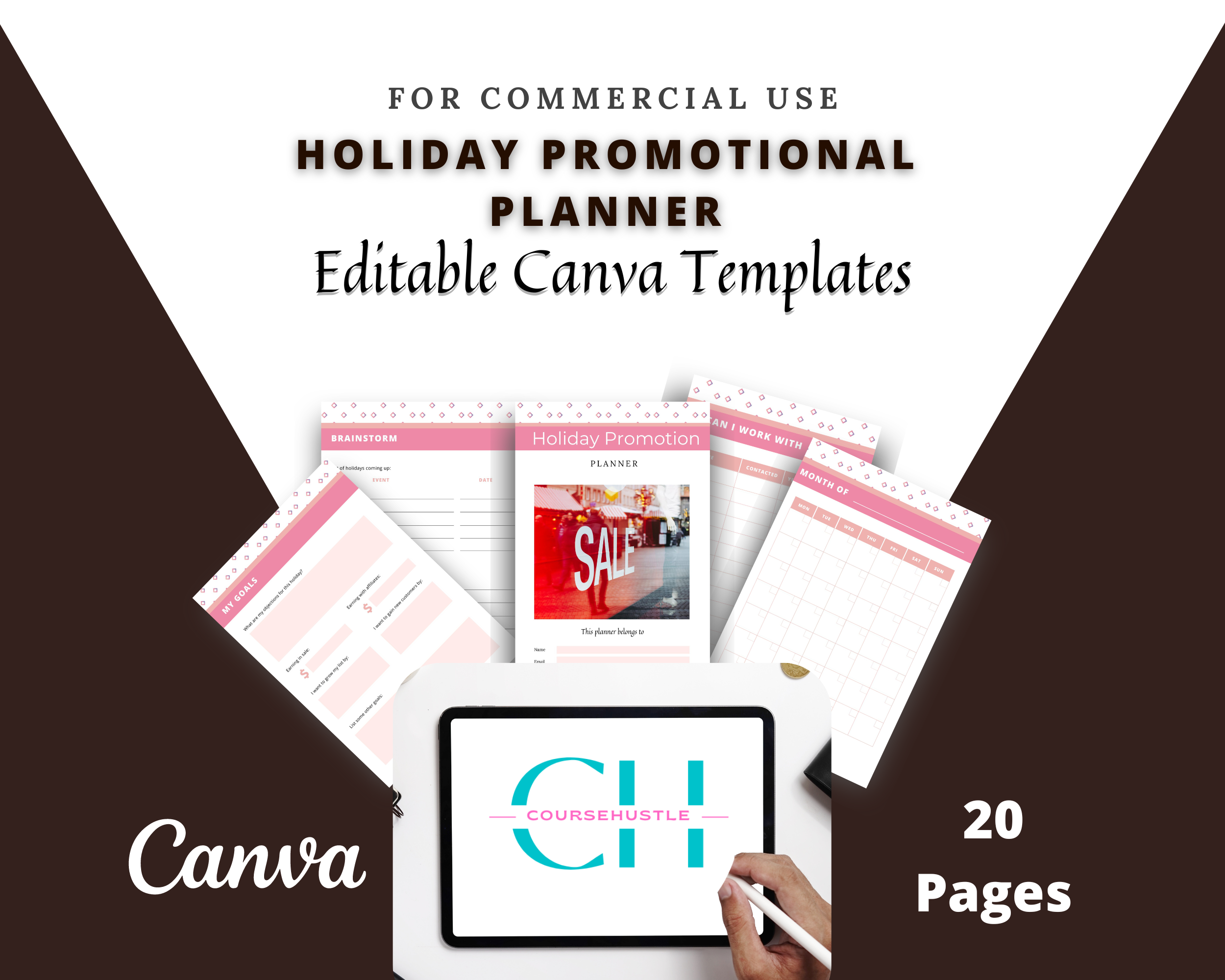 Editable Holiday Promotion Planner in Canva | Commercial Use