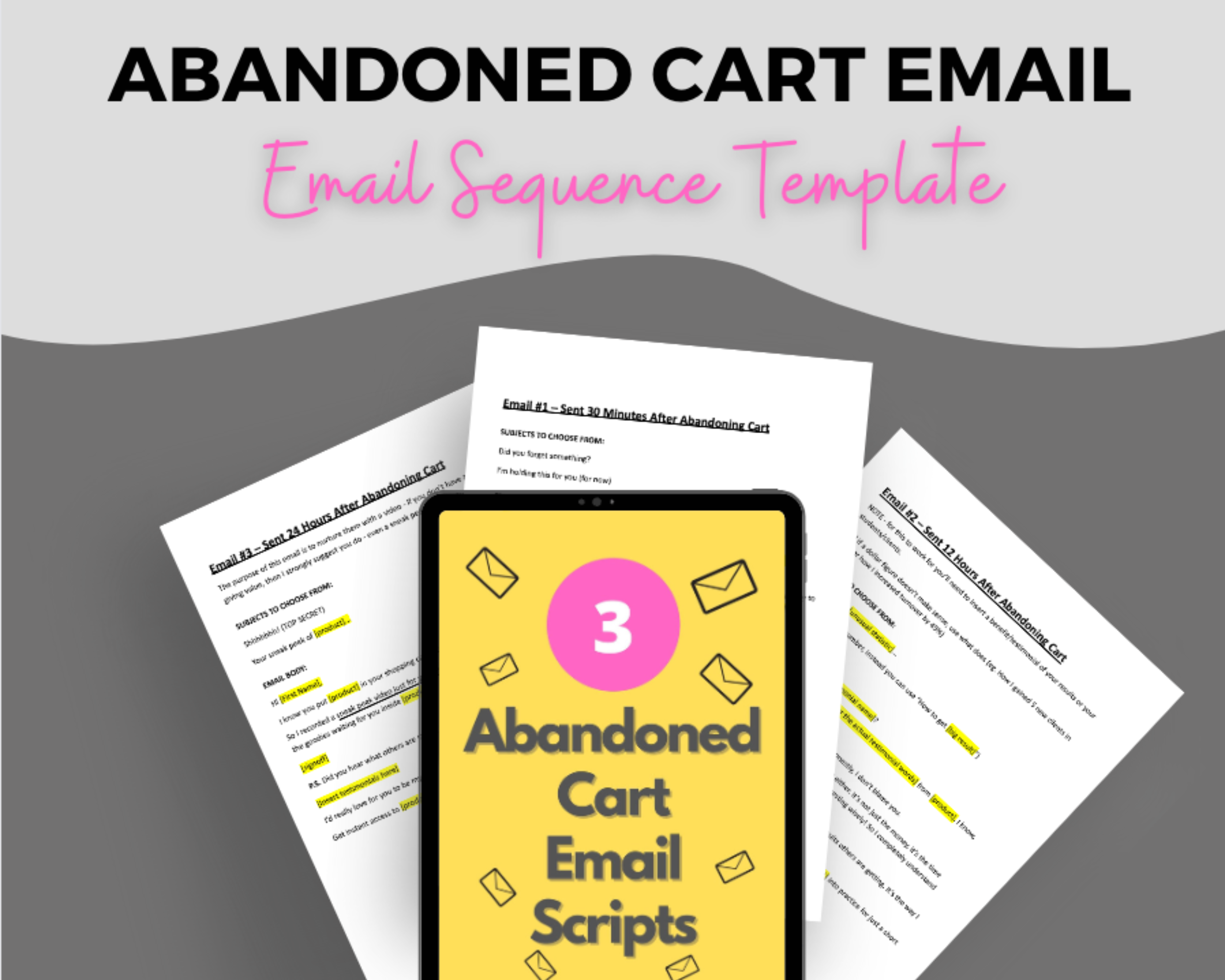 Abandoned Cart Email Sequence | Abandoned Cart Email Templates | Done for You Product