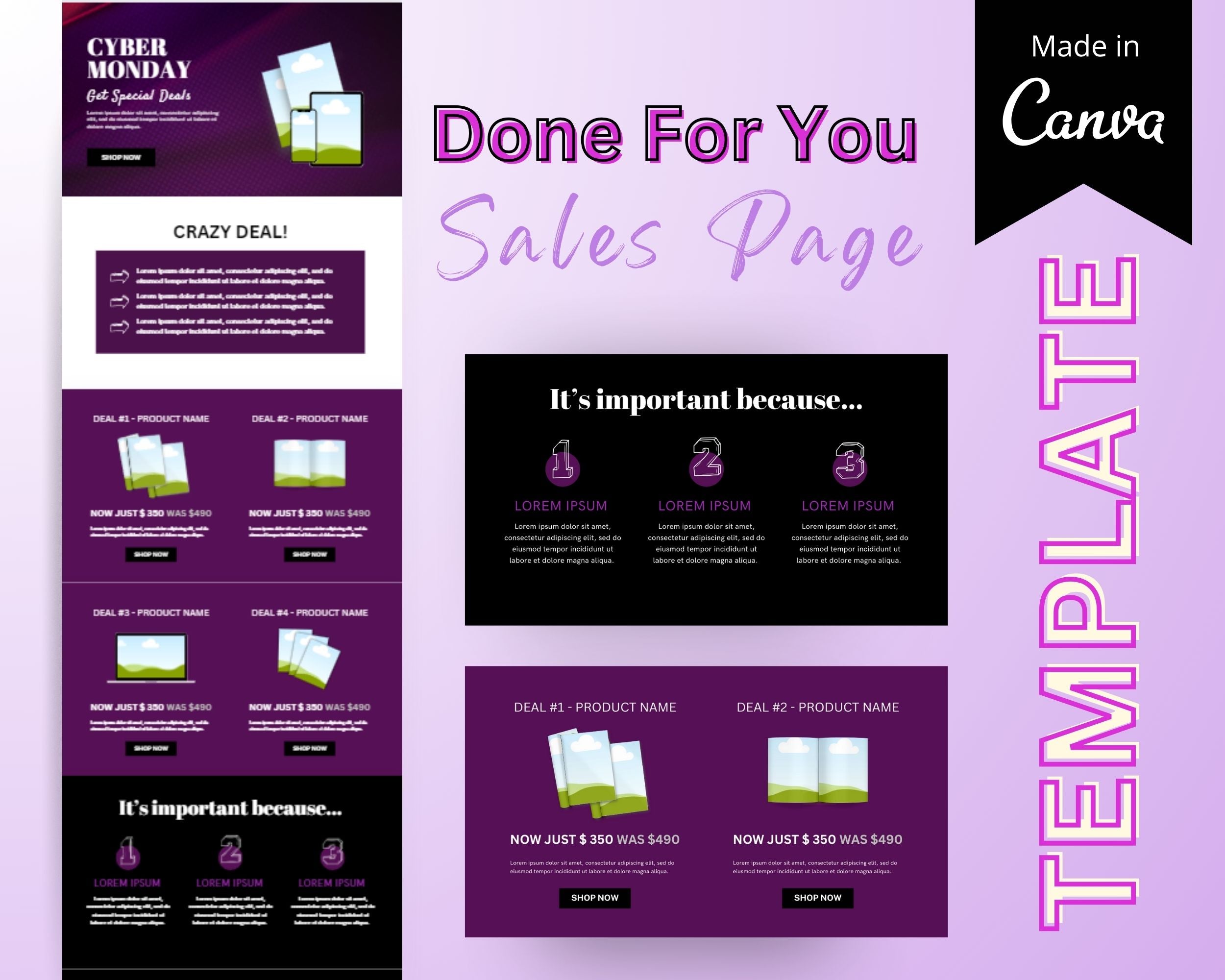 Cyber Monday Sales Page Template