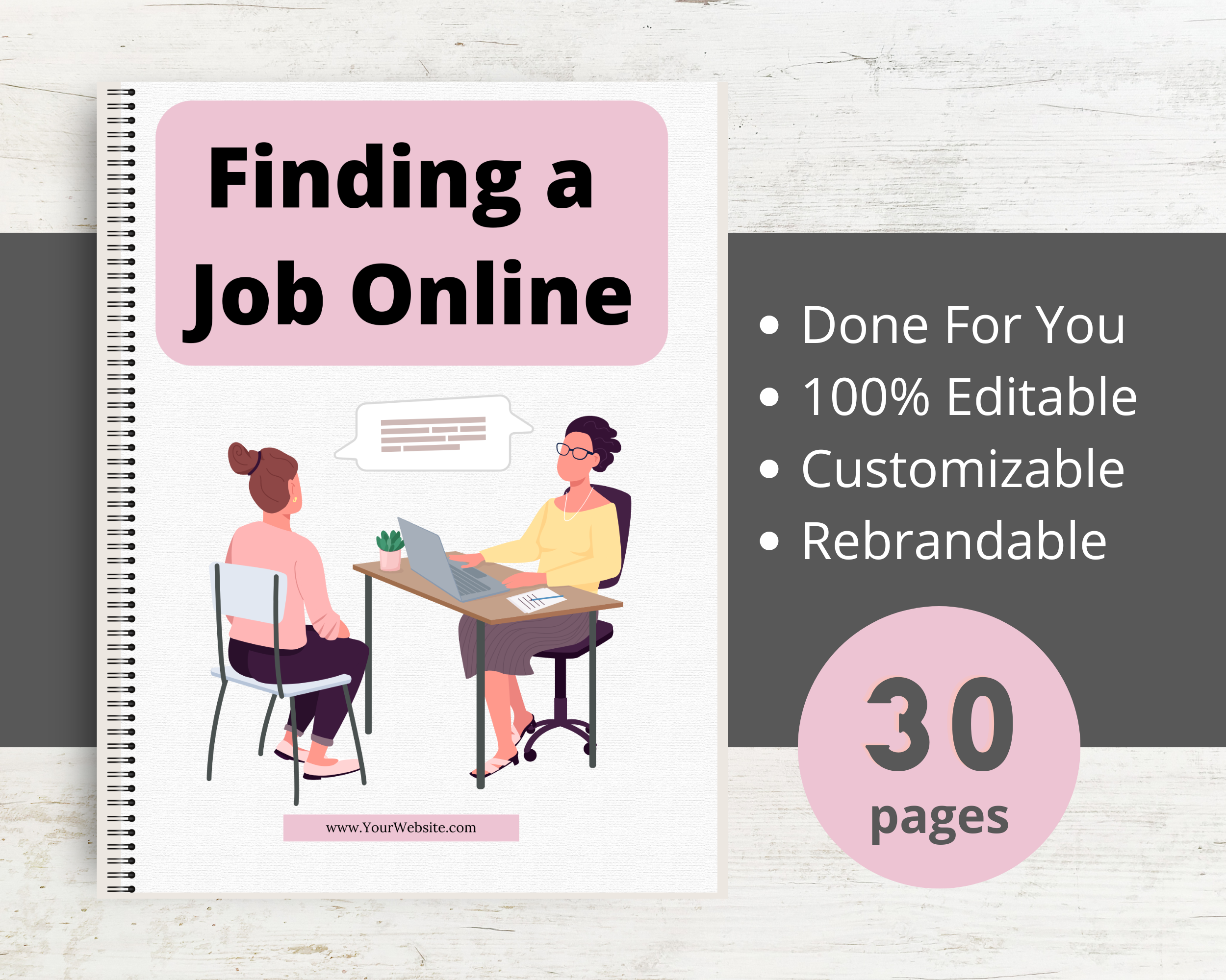 Editable Finding a Job Online | Done-for-You Ebook in Canva