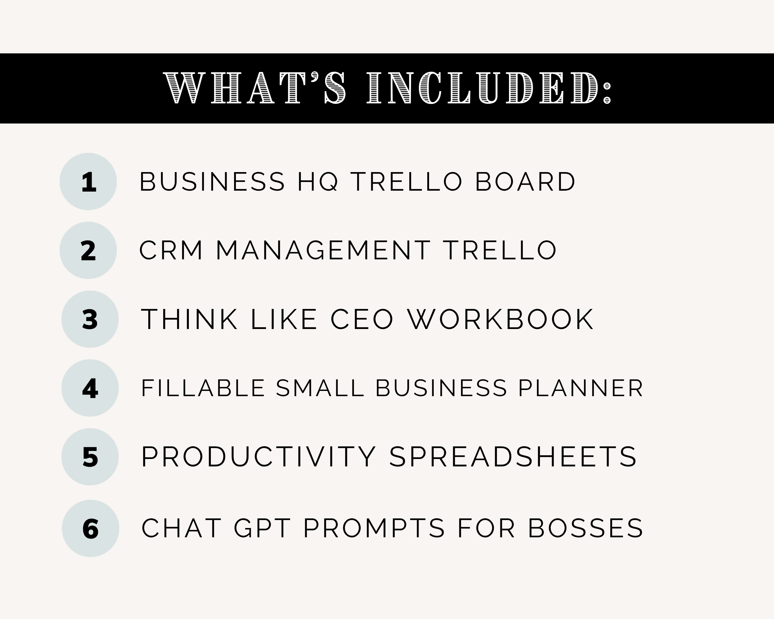 Boss Babe Starter Kit | Business HQ Trello Board | Think Like CEO