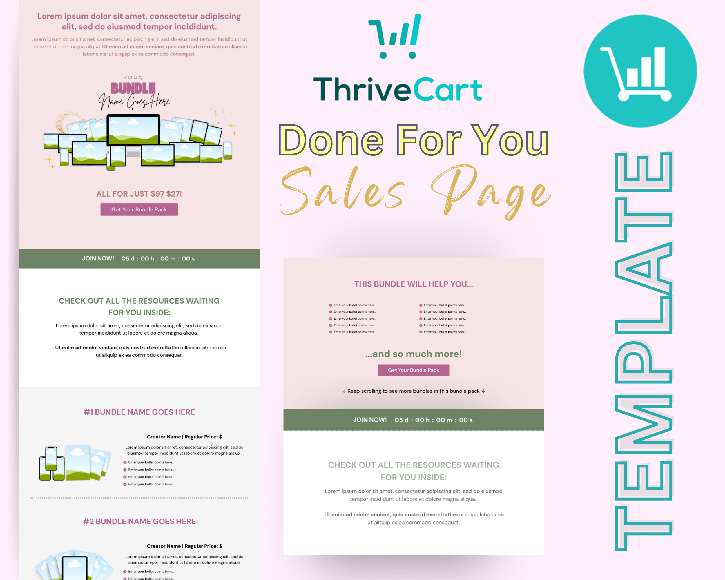 Bundle Host Sales Page Template in ThriveCart