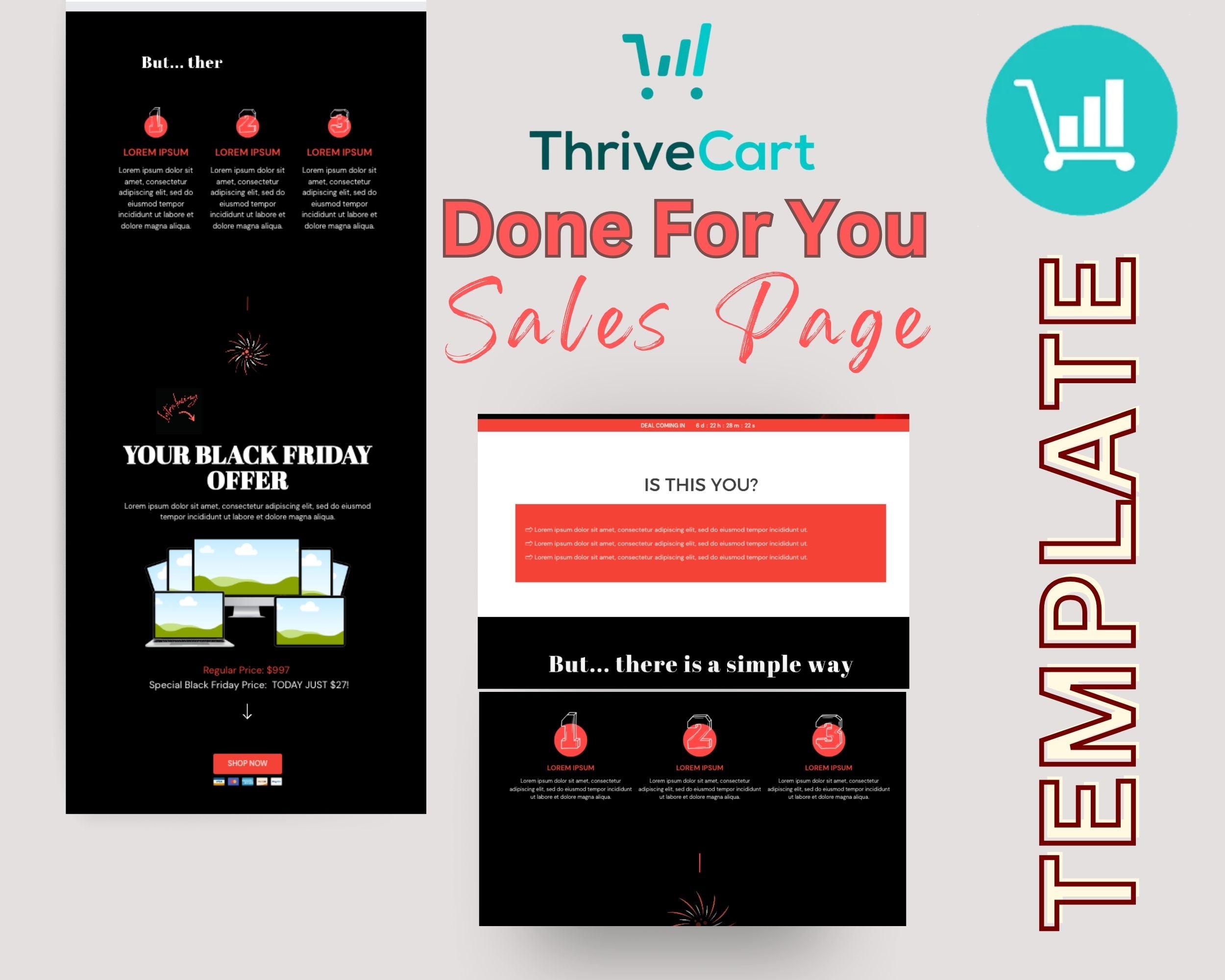 Animated Black Friday Sales Page Template in ThriveCart
