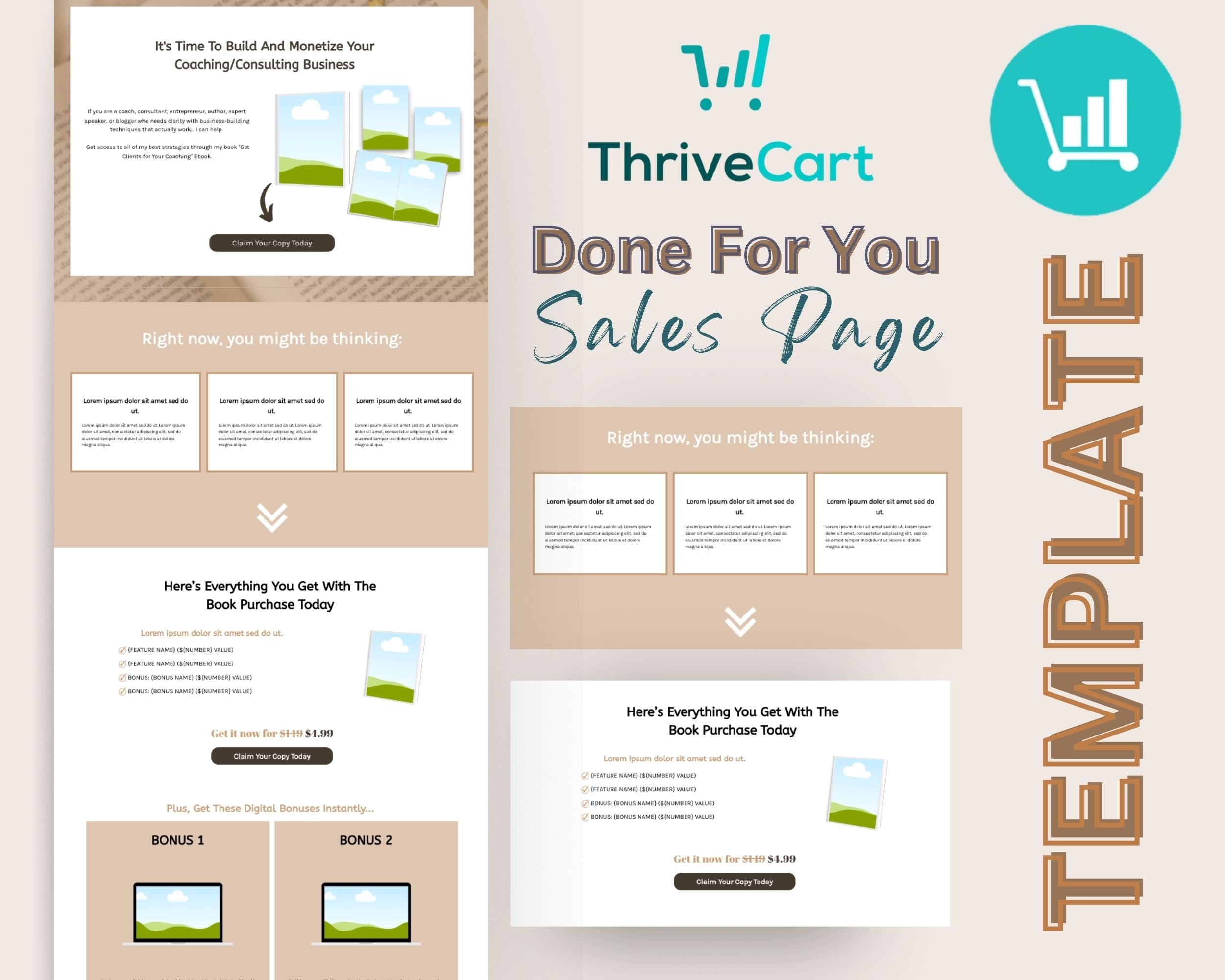 Ebook Sales Page Template in ThriveCart