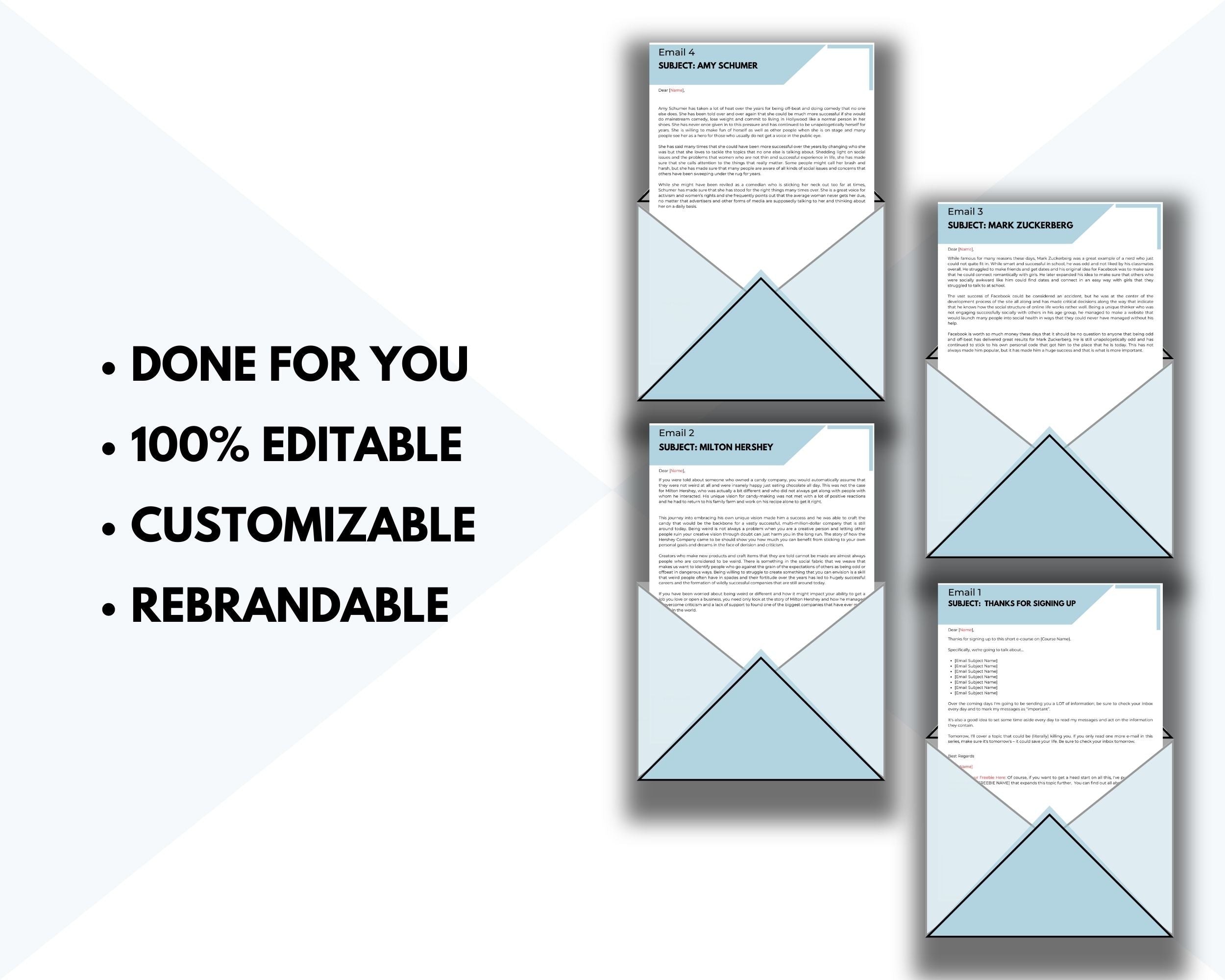 Editable 5 People Turned Weirdness Into Success Emails | Newsletter Template