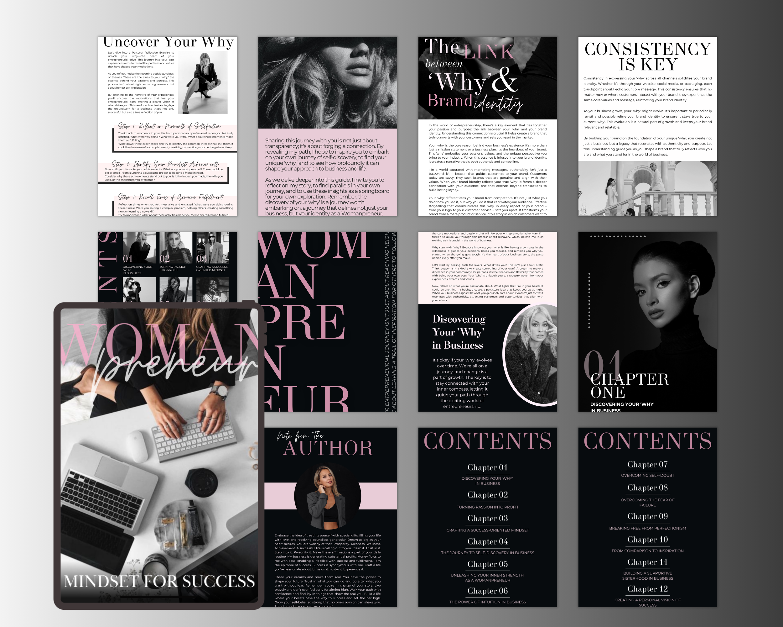 Womanpreneur Mindset eBook: Resell Rights, Canva Editable (85 Pages)