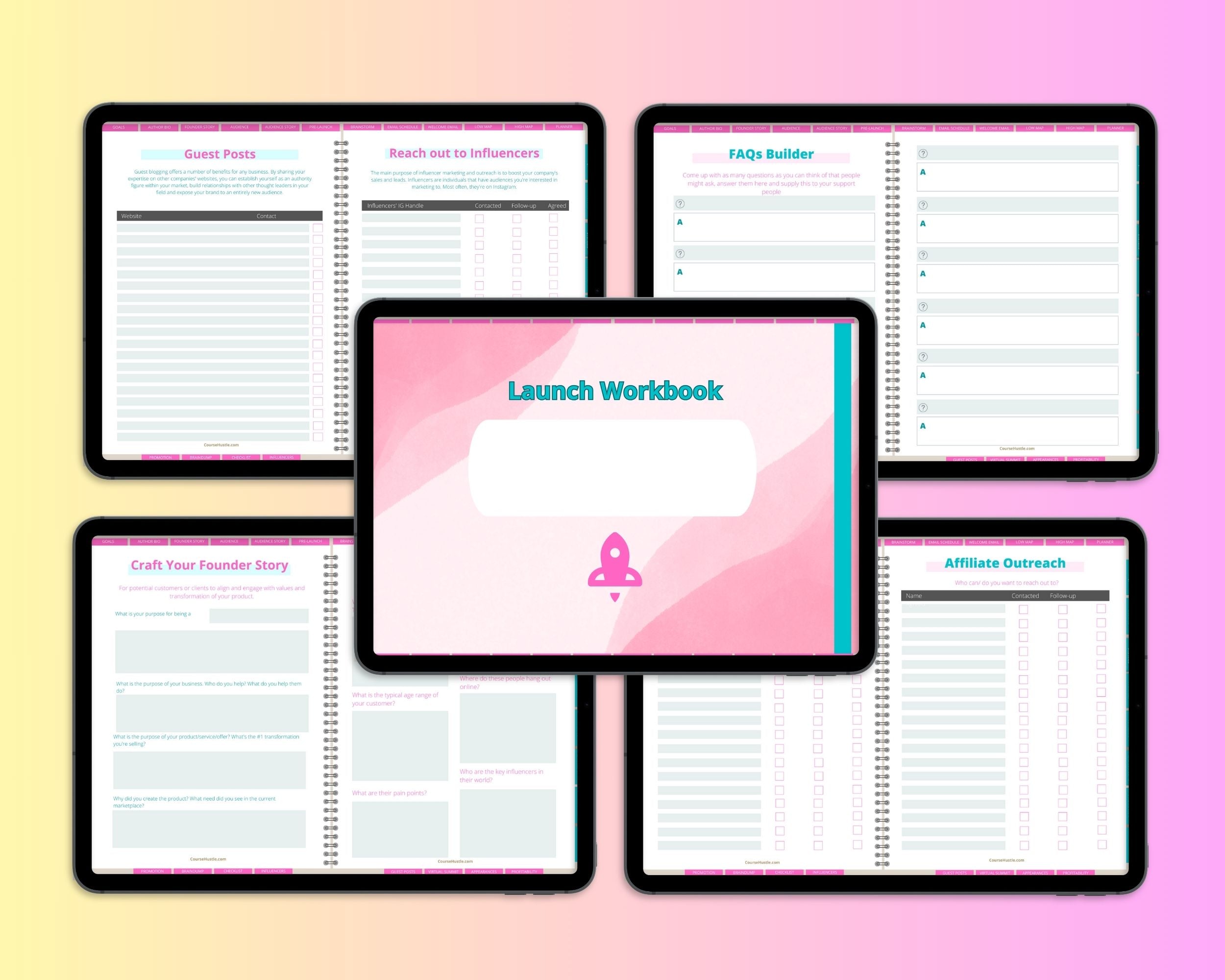 Launch Digital Workbook | Hyperlinked PDF | Suitable with Goodnotes & Notability
