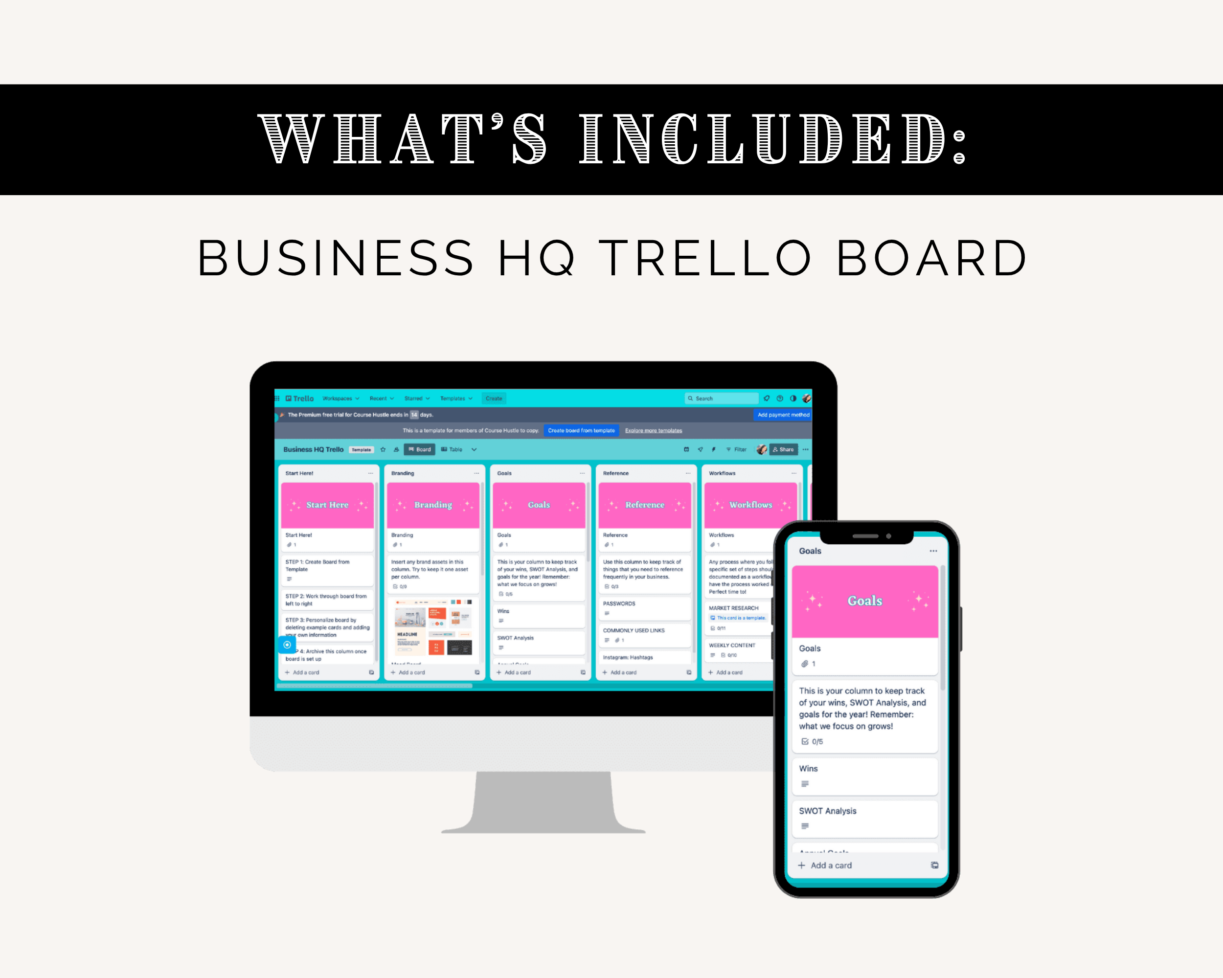 Boss Babe Starter Kit | Business HQ Trello Board | Think Like CEO