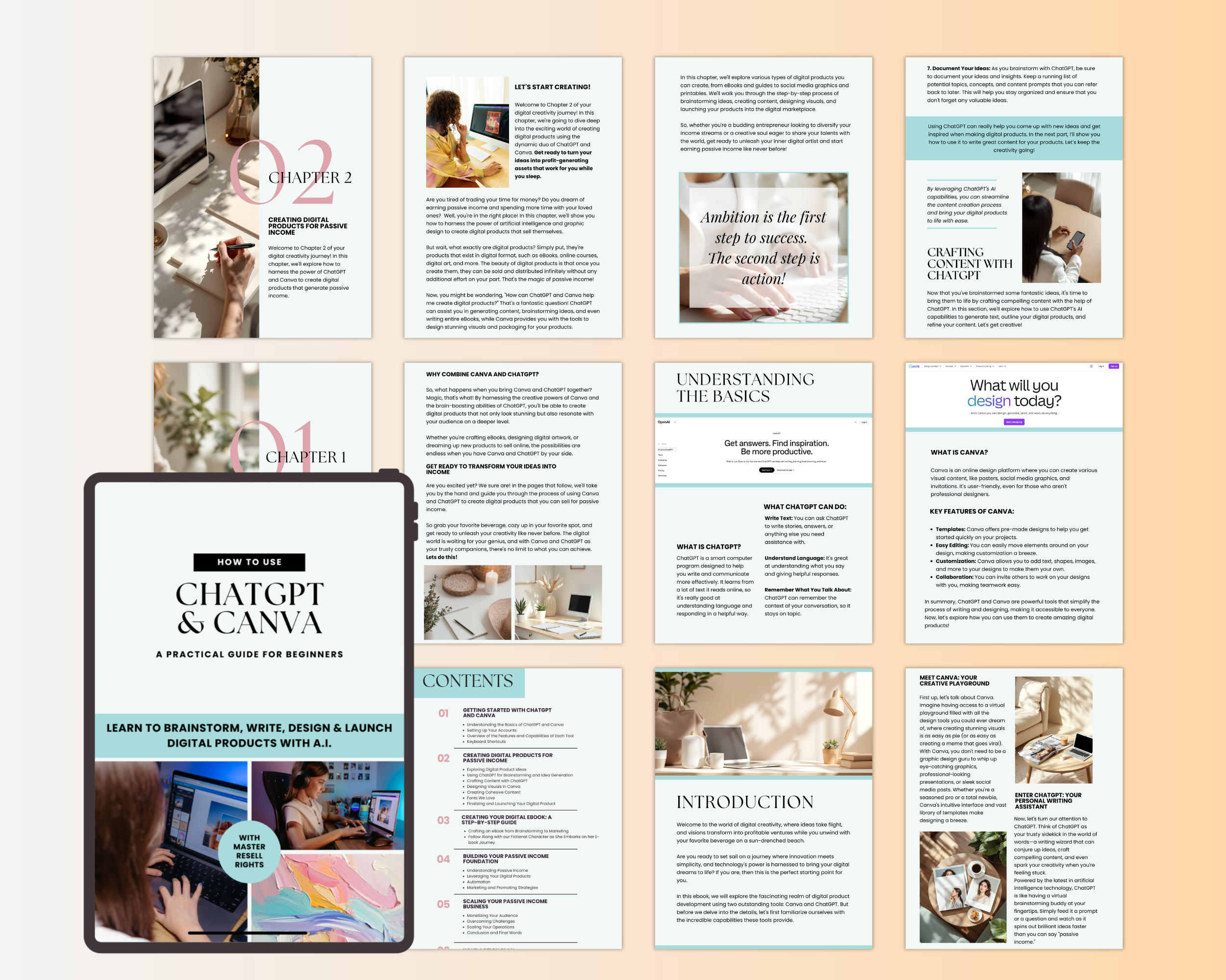 Passive Income With Canva & Chat GPT Ebook in Canva with PLR, MRR Rights