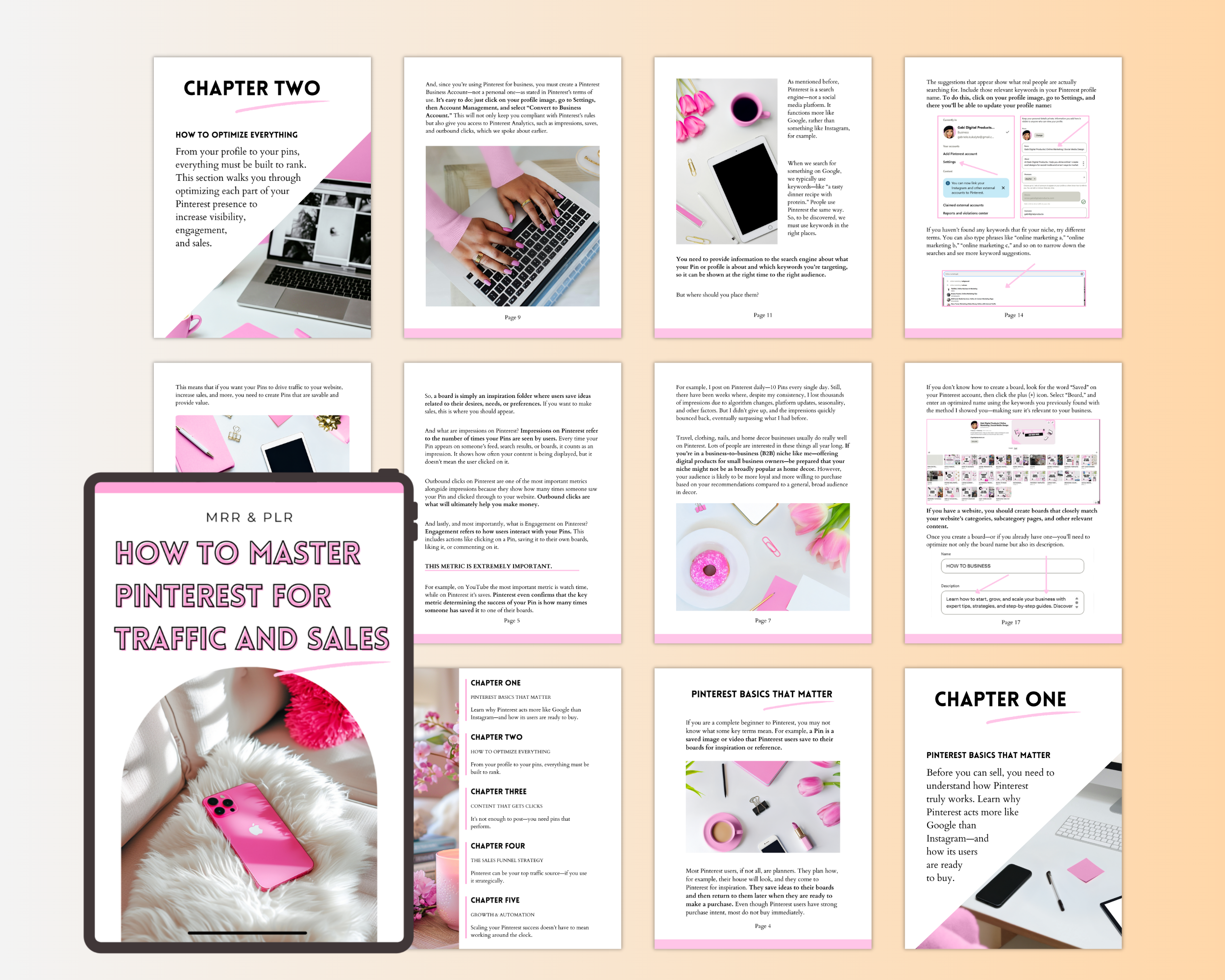 Master Pinterest for Traffic and Sales Ebook in Canva with MRR, PLR Rights