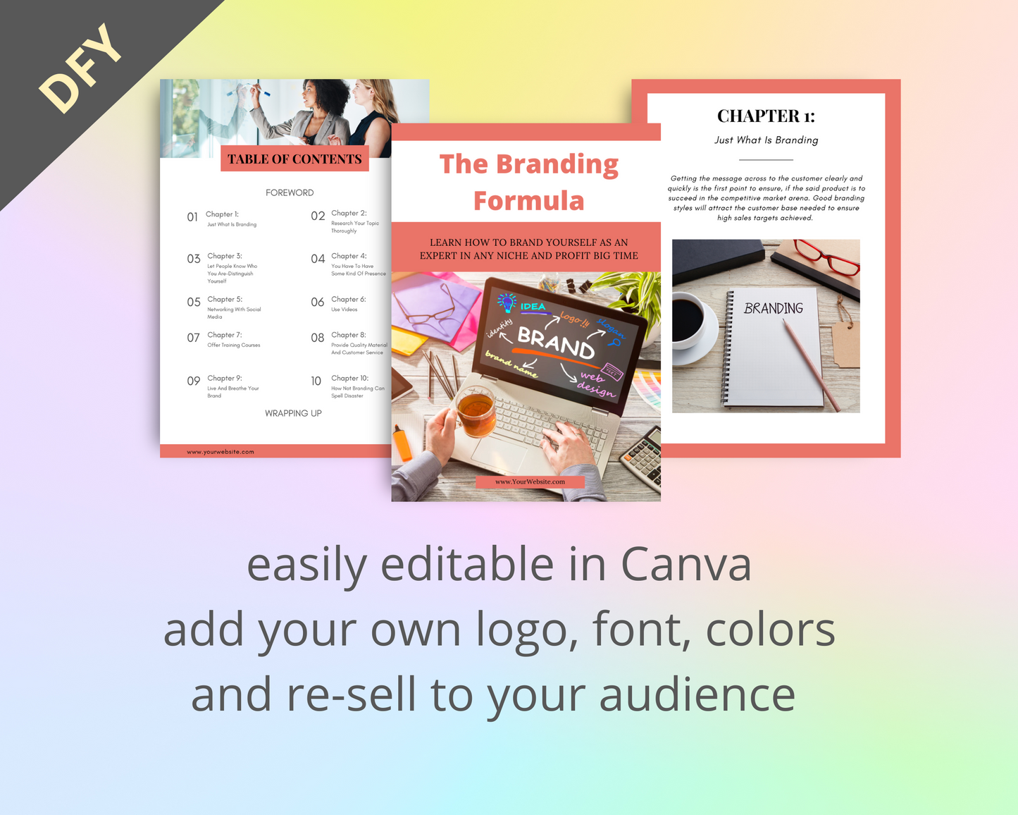 Editable DFY Branding Formula | Done-for-You Ebook in Canva