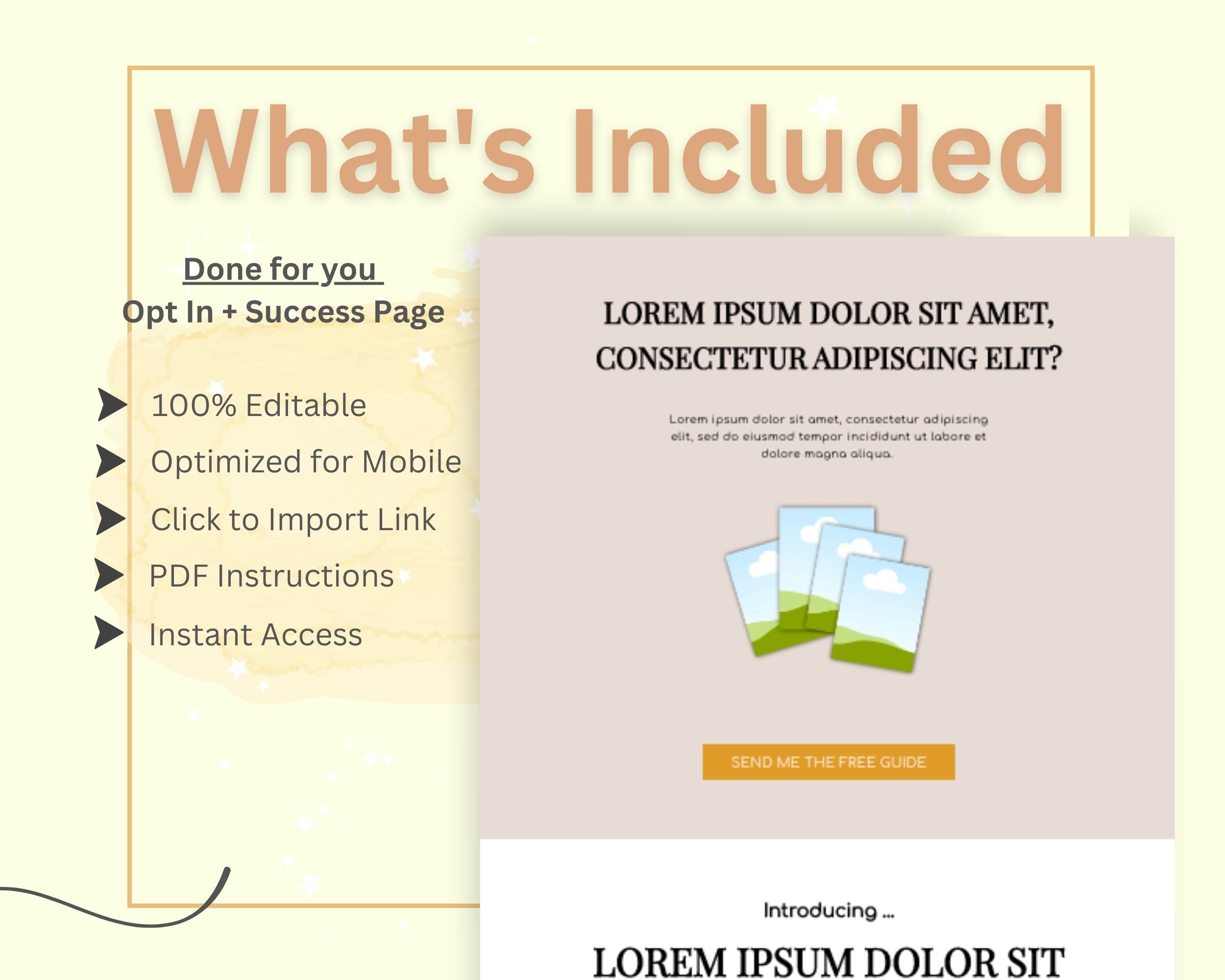 Golden Beige ThriveCart Opt-In Page Template