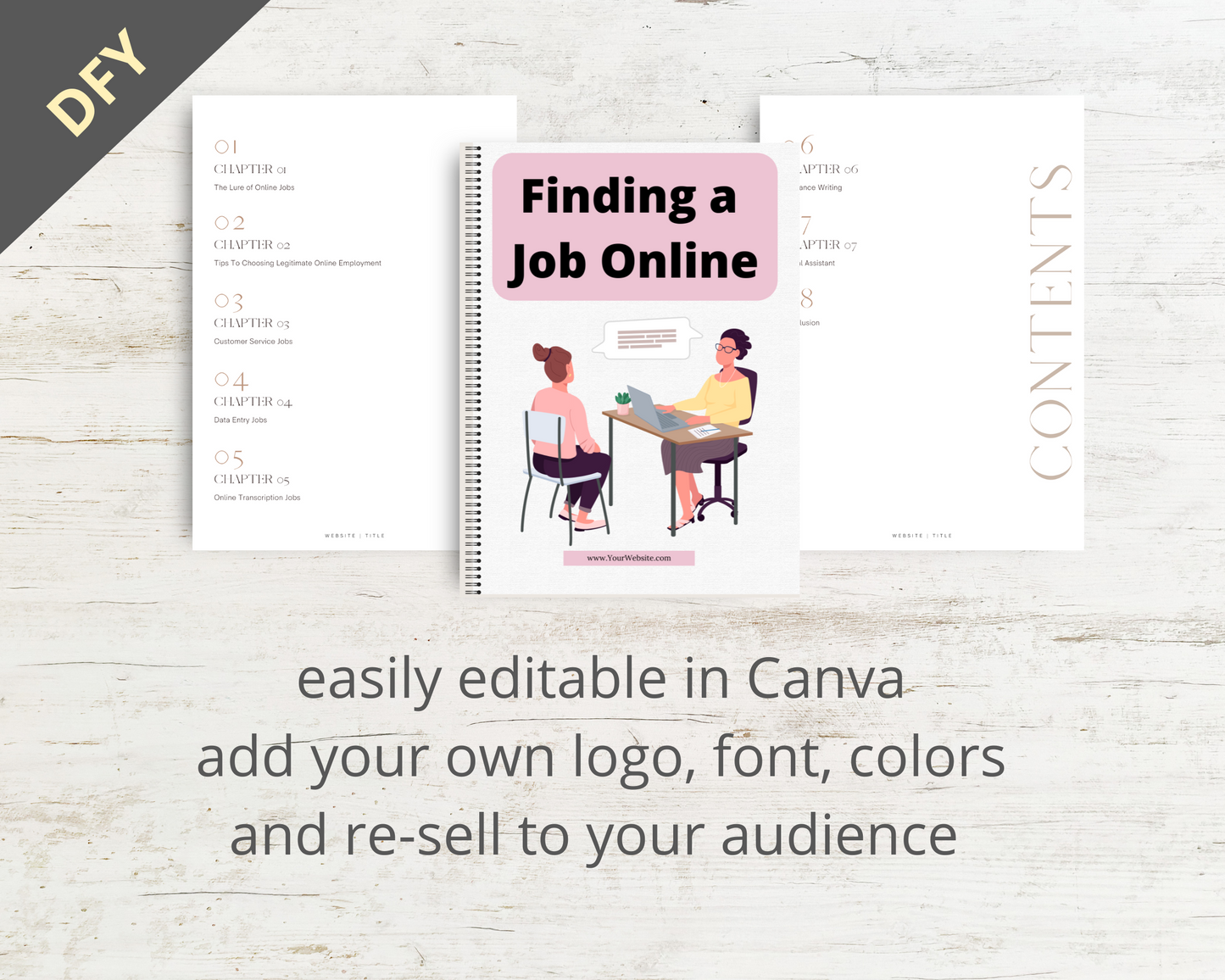 Editable Finding a Job Online | Done-for-You Ebook in Canva