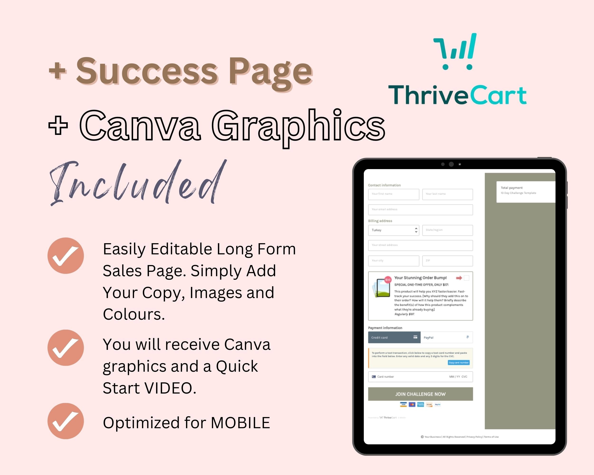 10-Day Challenge Sales Page Template in ThriveCart