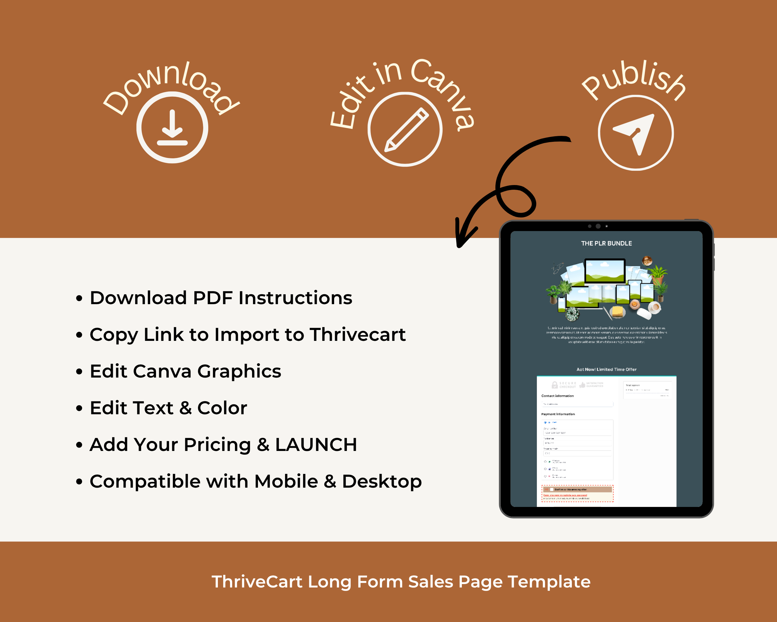 PLR Bundle Sales Page Template in ThriveCart