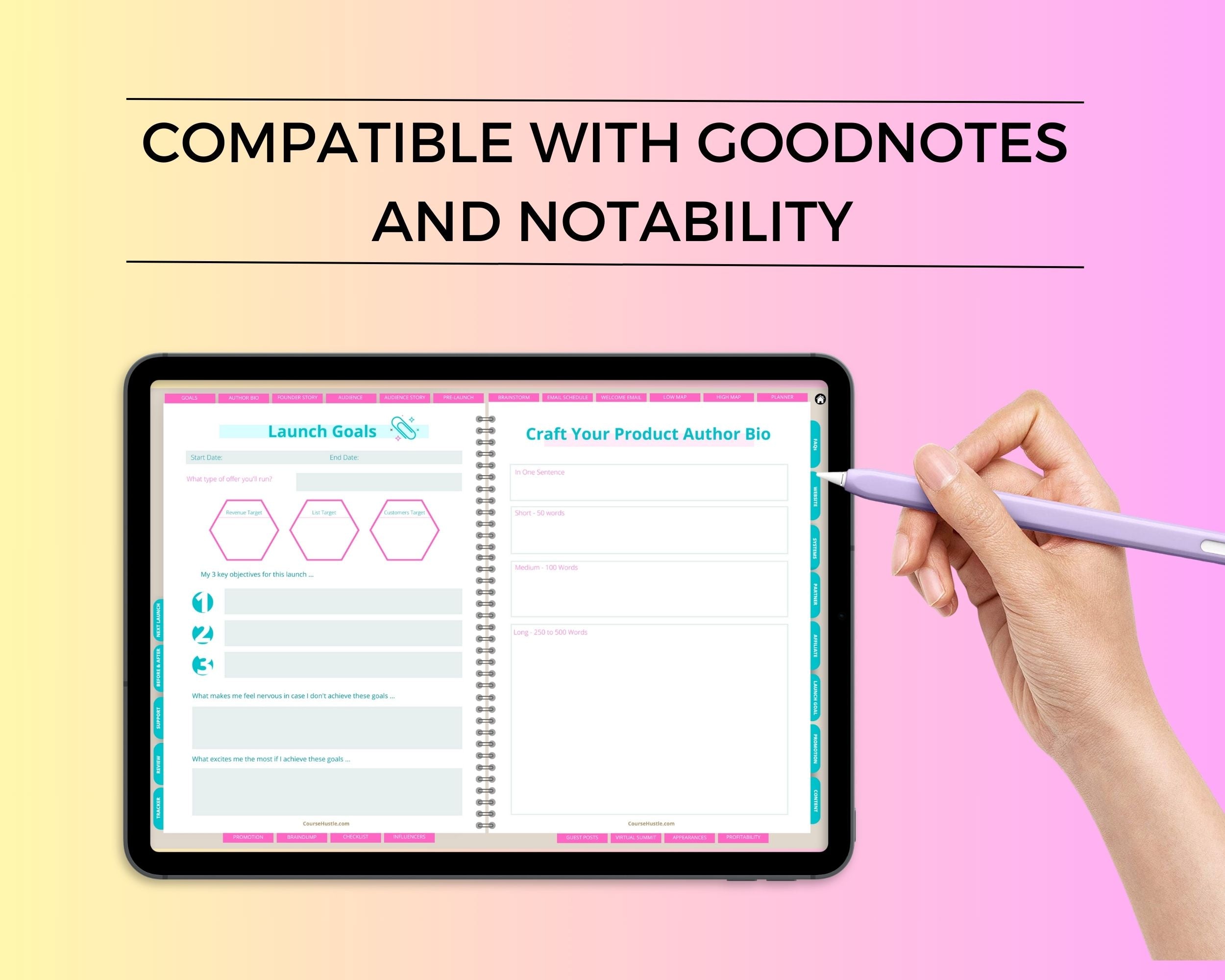 Launch Digital Workbook | Hyperlinked PDF | Suitable with Goodnotes & Notability