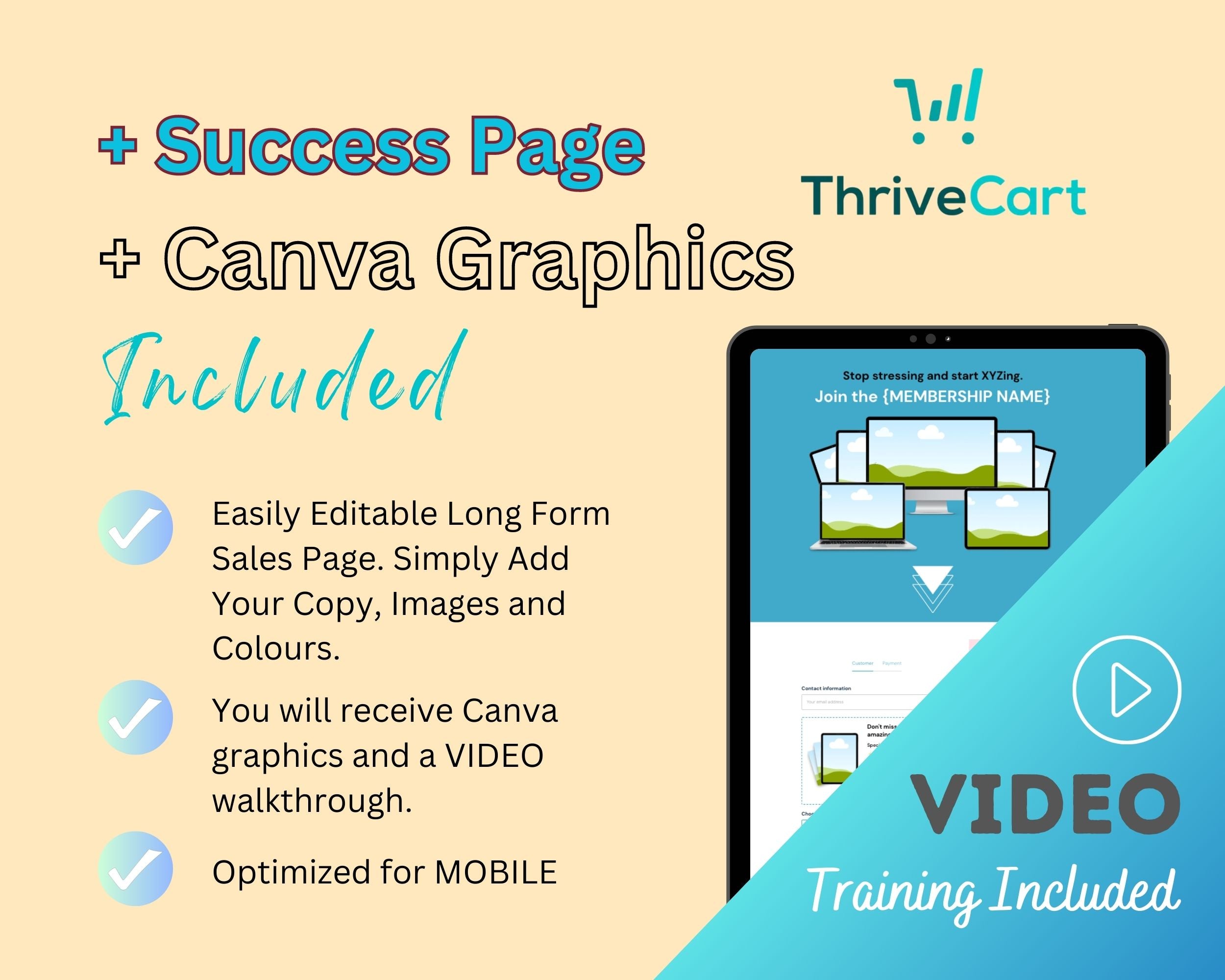 Ocean Membership Sales Page Template in Thrivecart