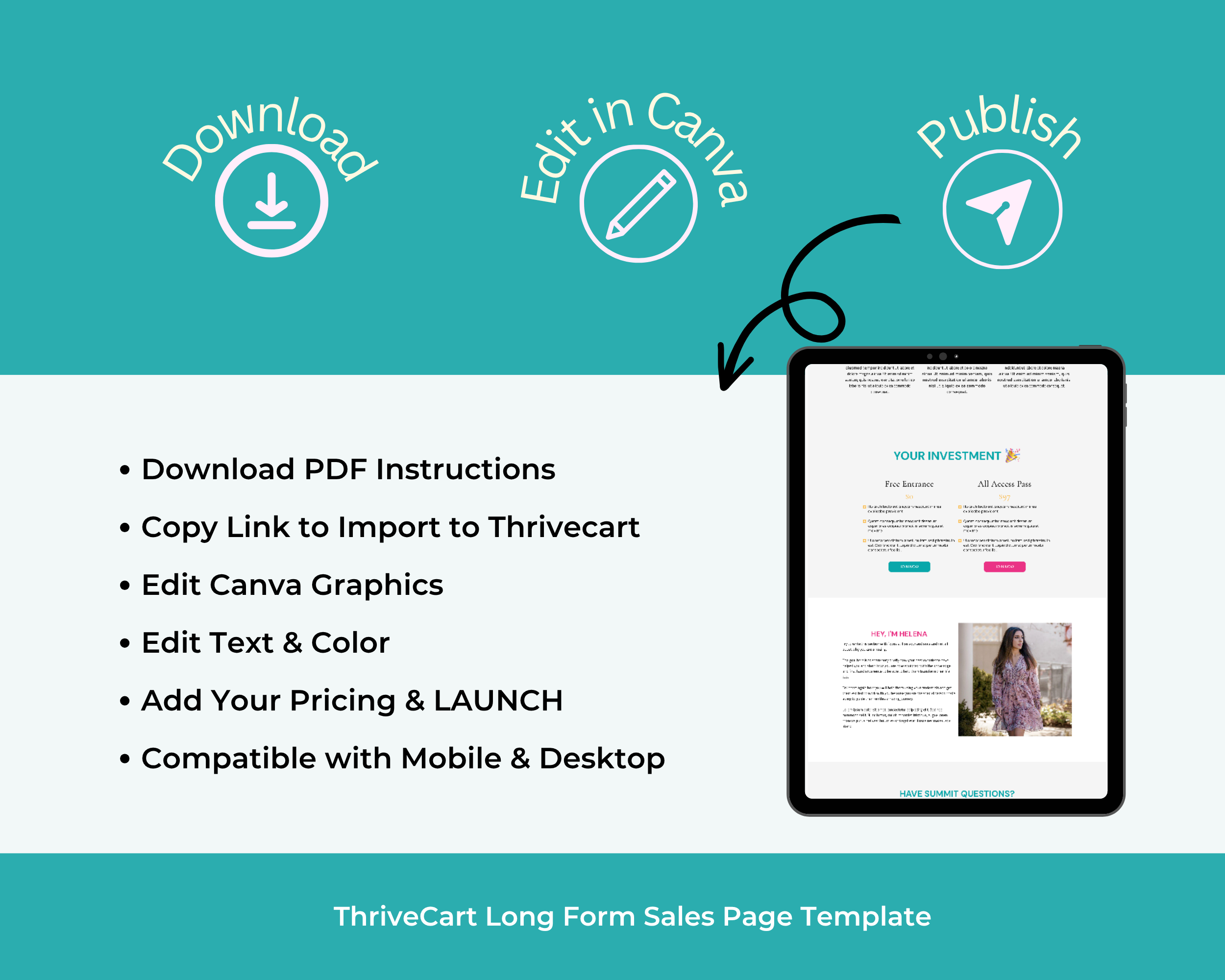Enhanced Summit Sales Page Template in ThriveCart