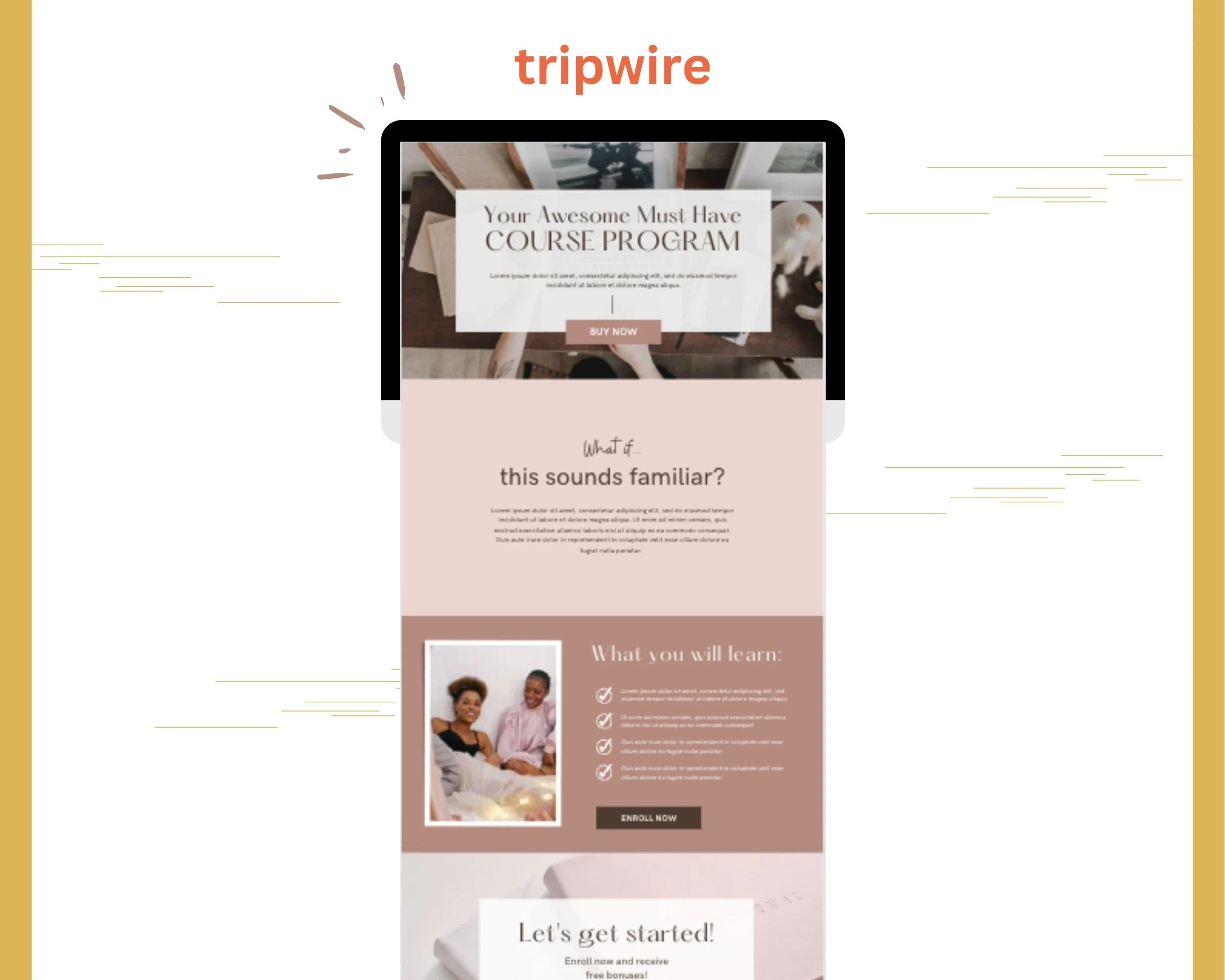 Boho 2-Step Tripwire Sales Funnel in Canva
