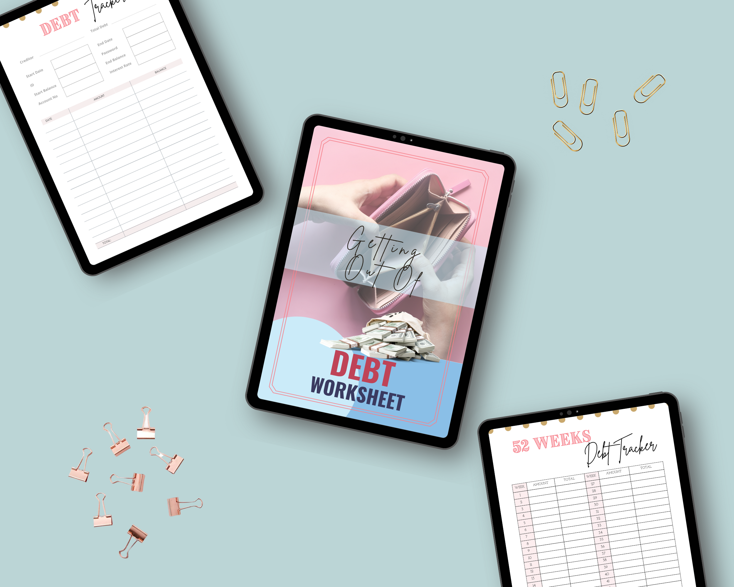 Getting Out of Debt Worksheet | Debt Reflection Planner
