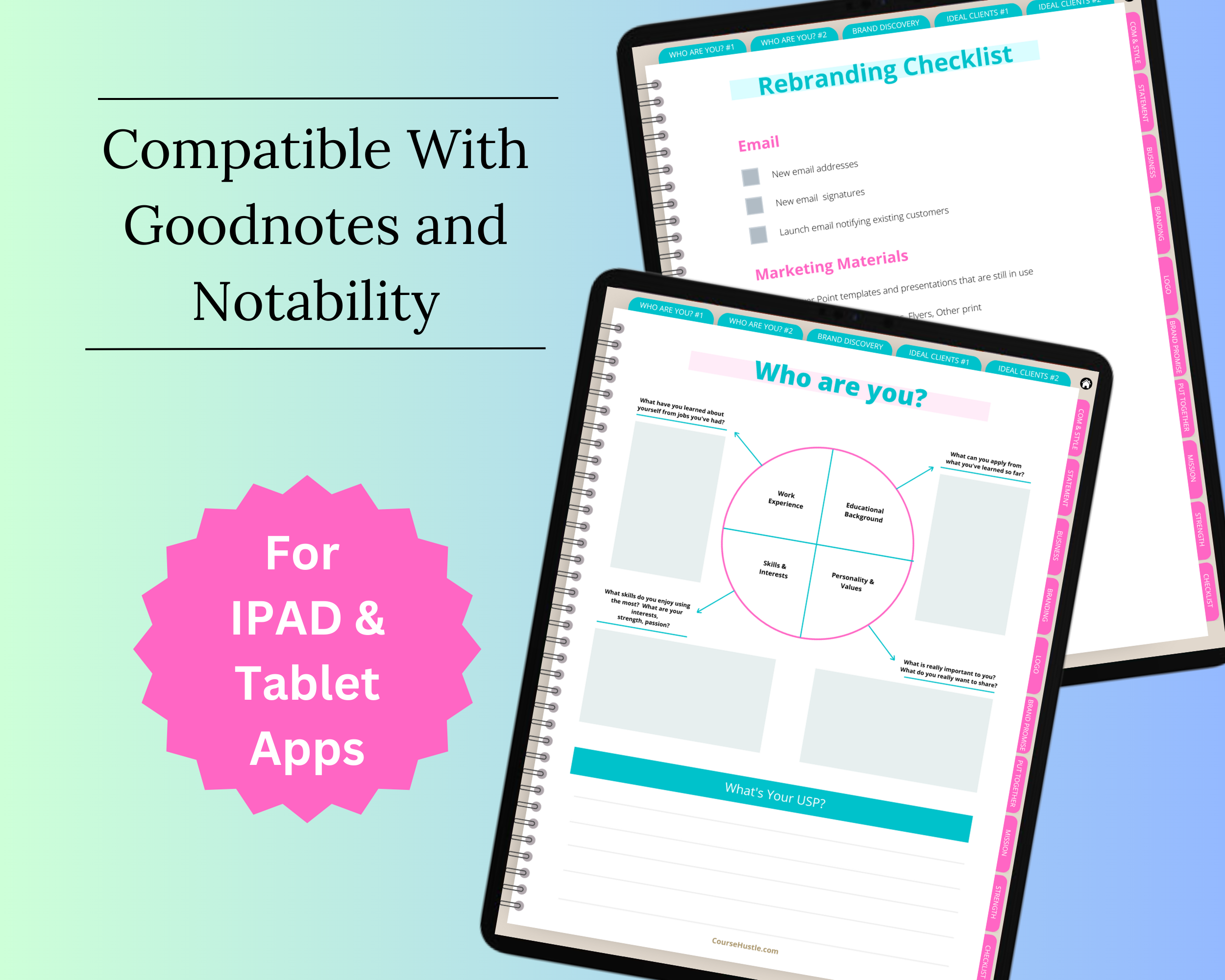 Brand Clarity Digital Workbook | Hyperlinked PDF | Suitable with Goodnotes & Notability
