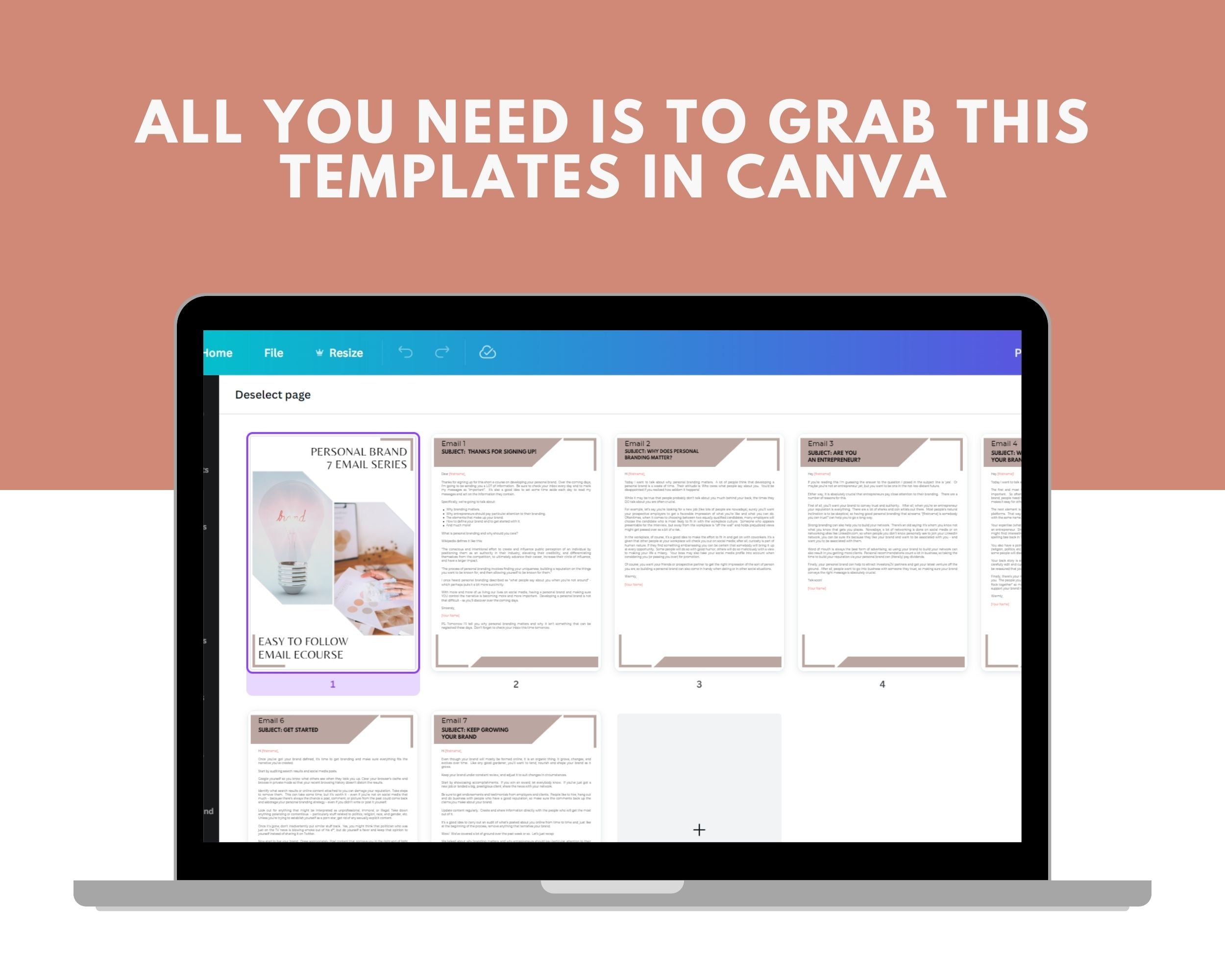 Editable Personal Brand Emails | Rebrandable Done-for-You eCourse