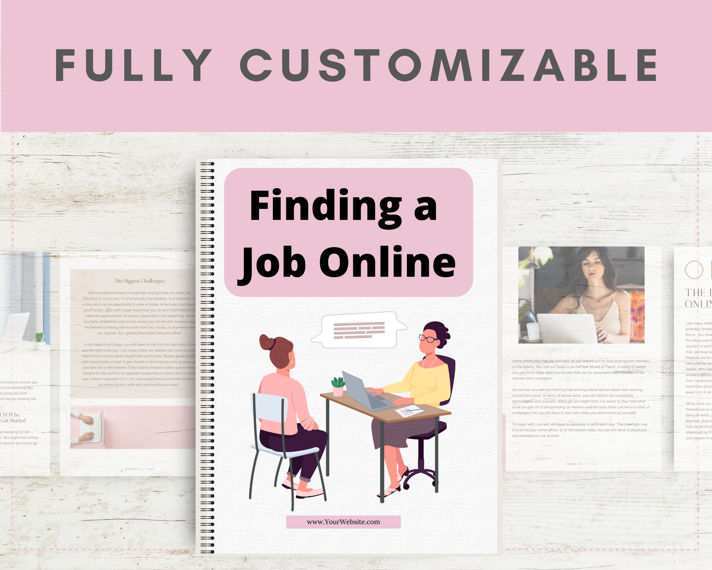 Editable Finding a Job Online | Done-for-You Ebook in Canva