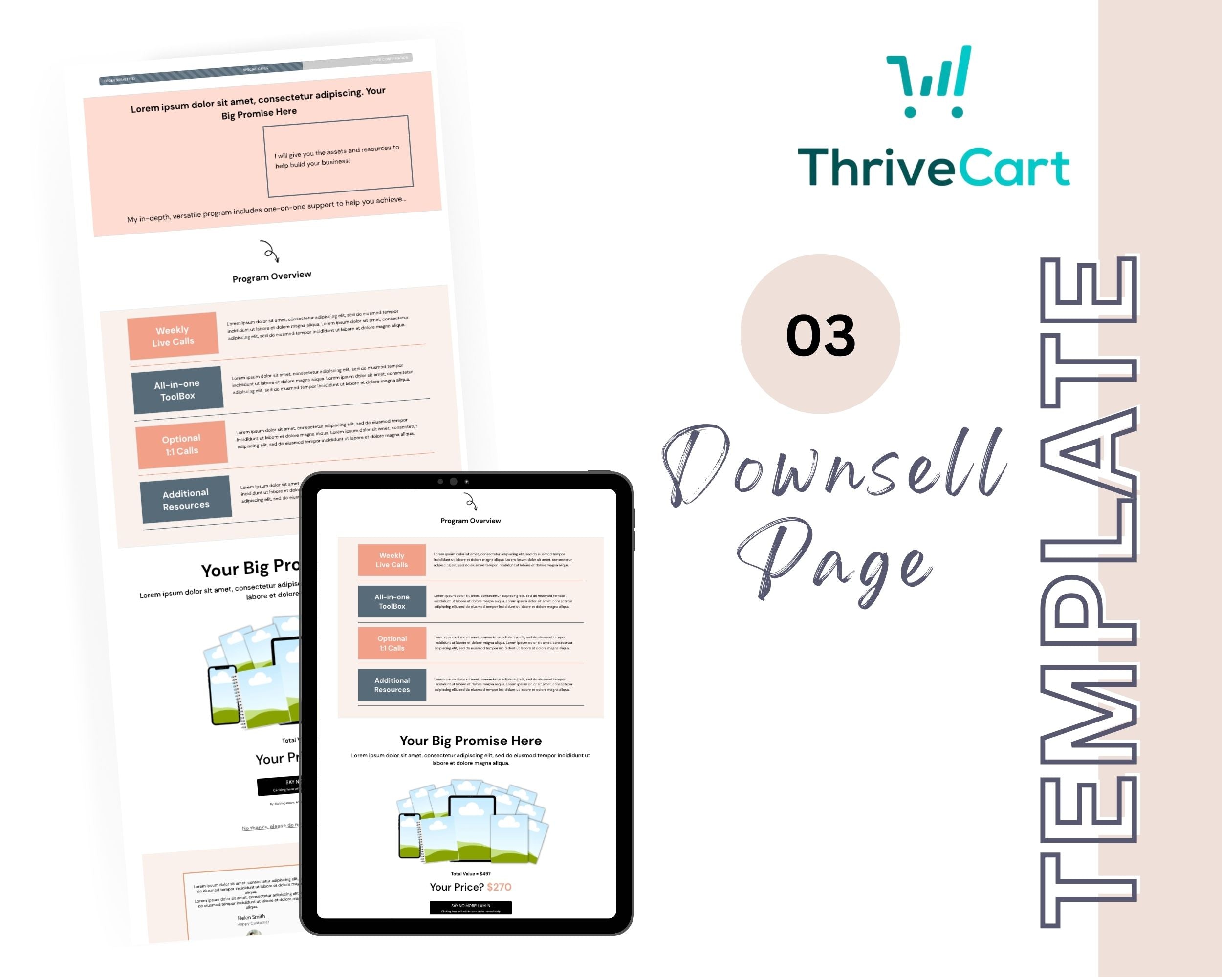 Coaching ThriveCart 4-Page Sales Funnel Template