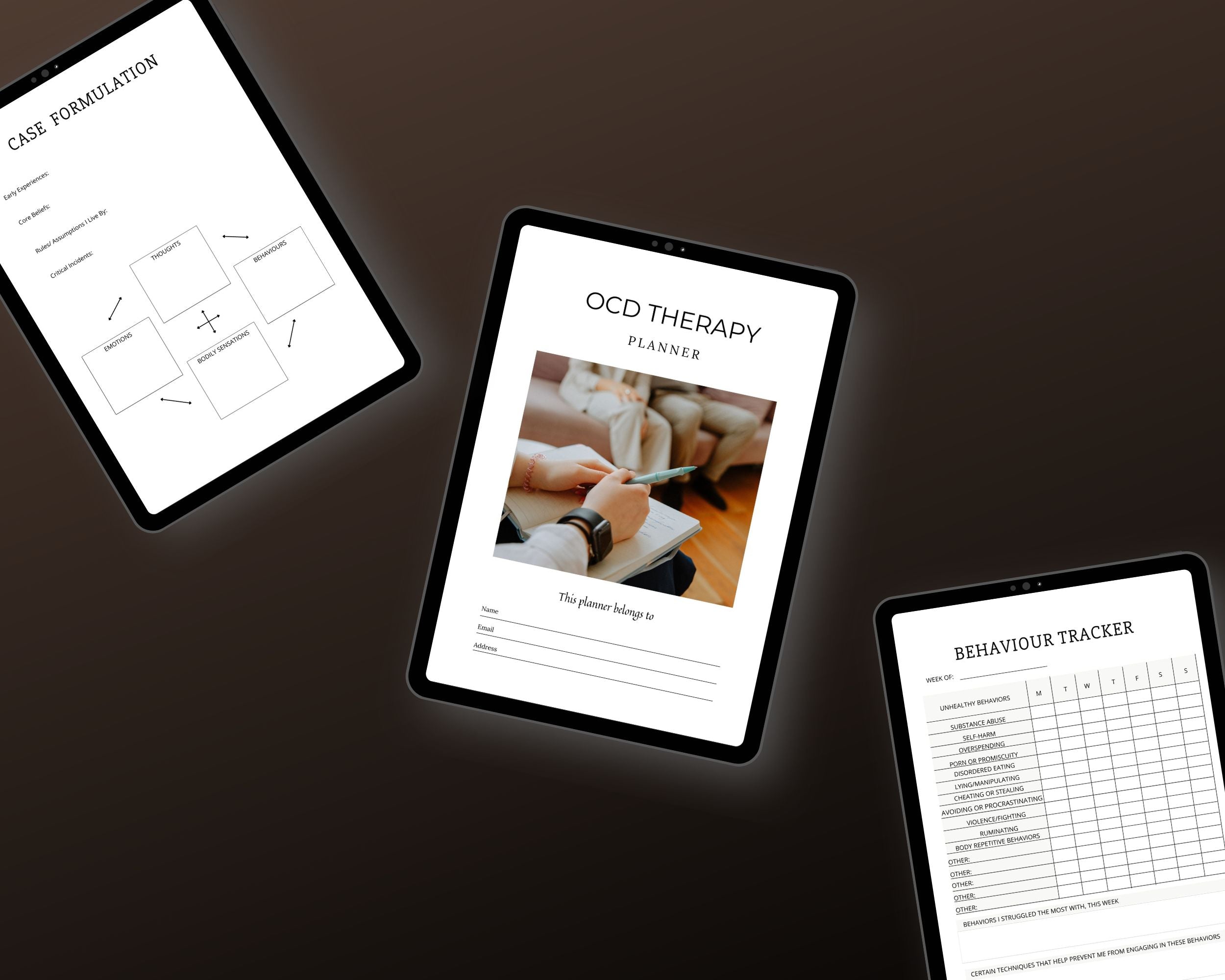 Editable OCD Therapy Planner in Canva | Commercial Use