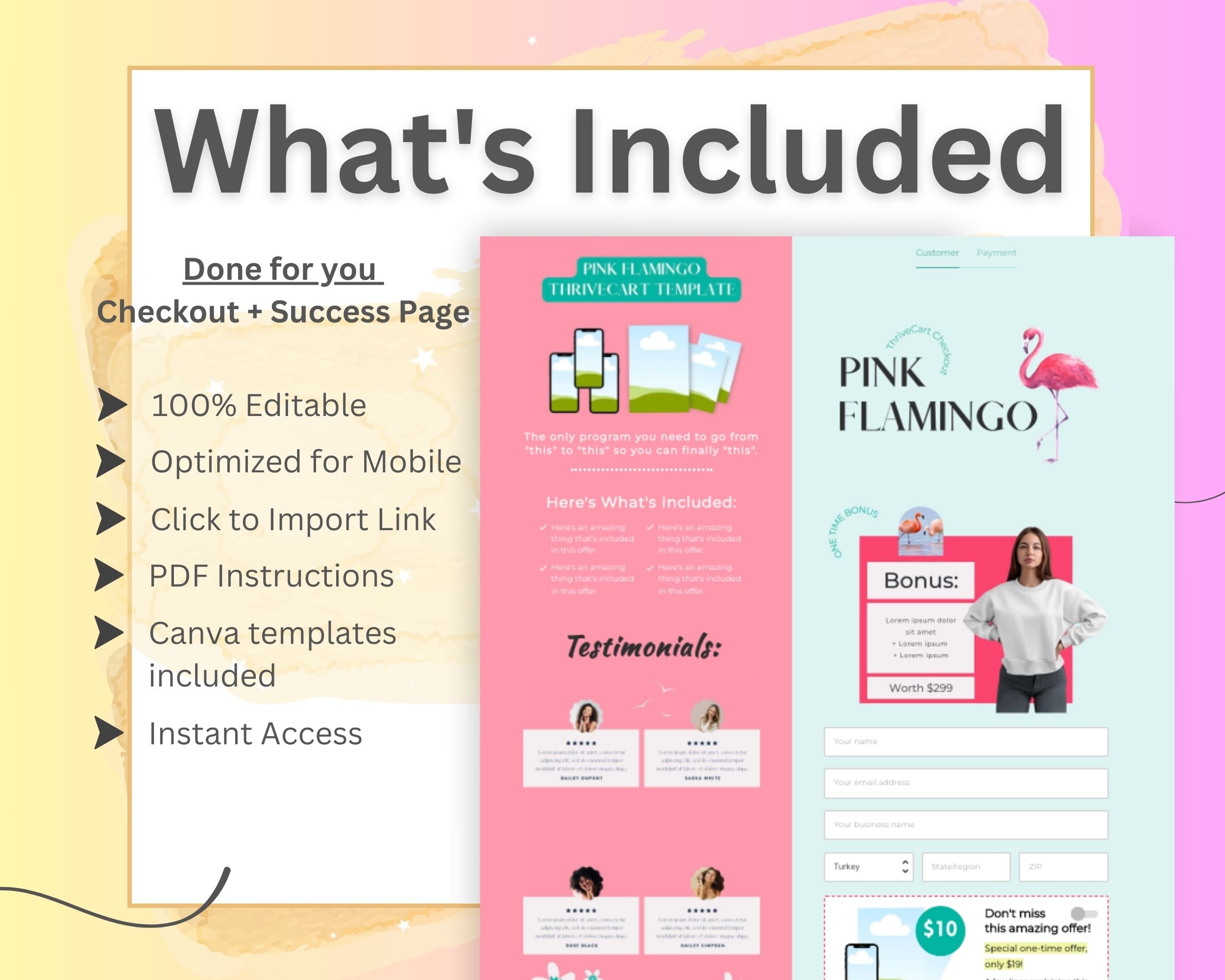 Colorful ThriveCart Checkout Template