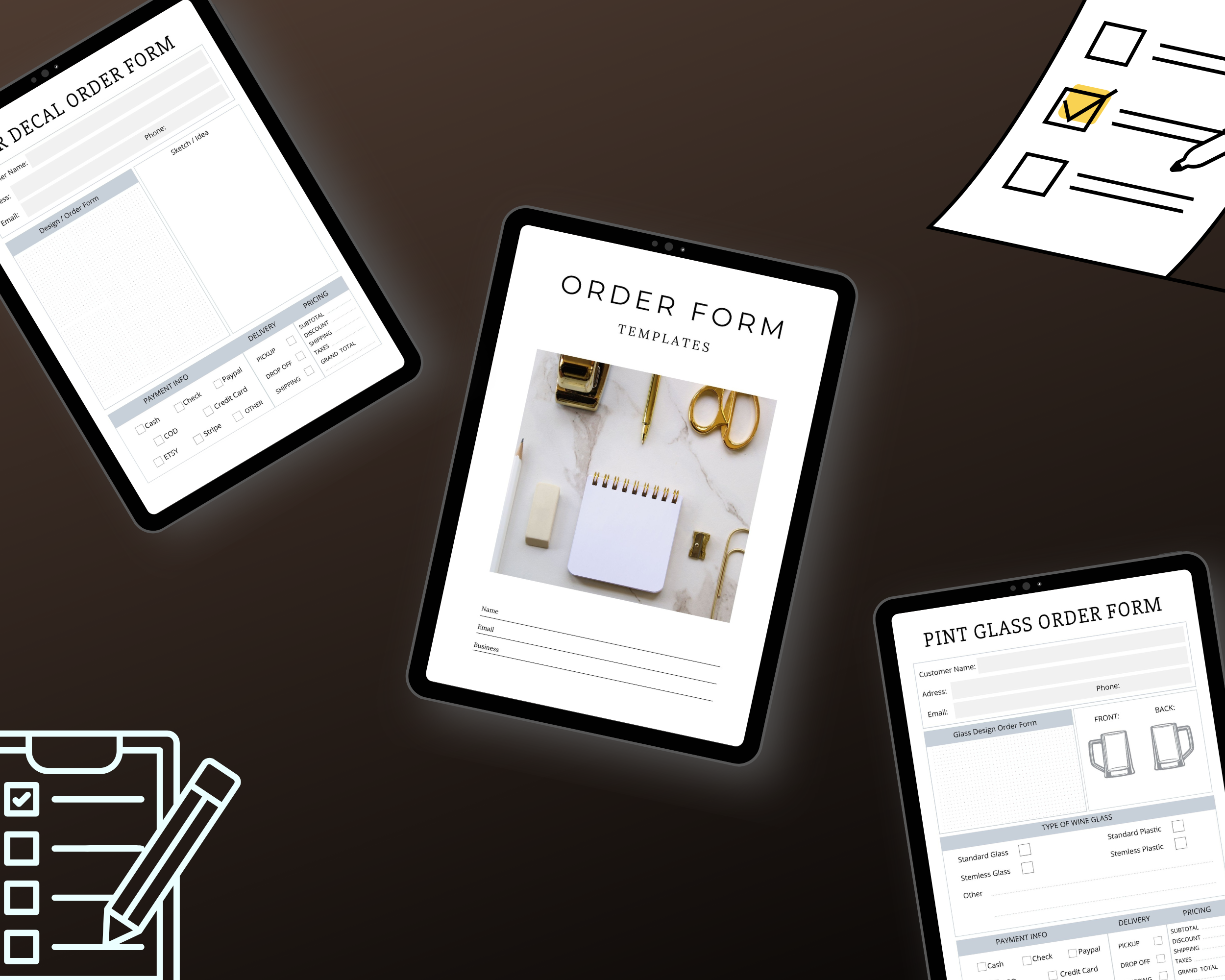 Editable Order Form Templates in Canva | Commercial Use