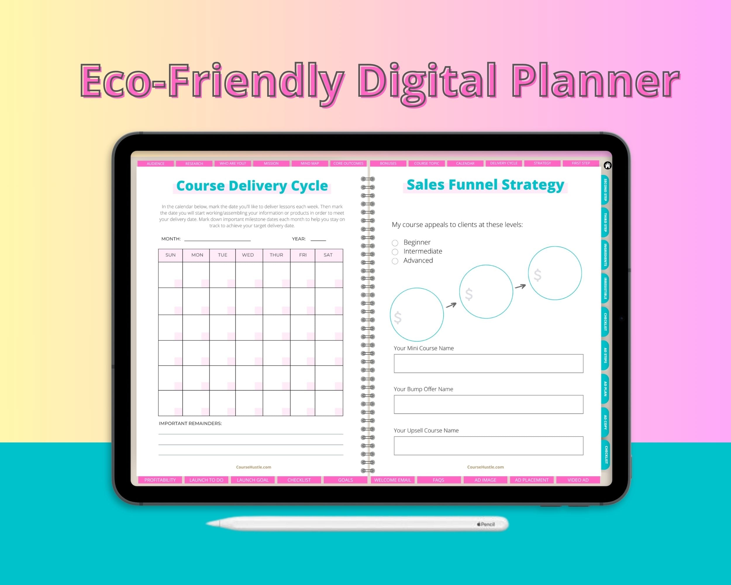 Pre Sell Your Course Digital Workbook | Hyperlinked PDF | Suitable with Goodness & Notability