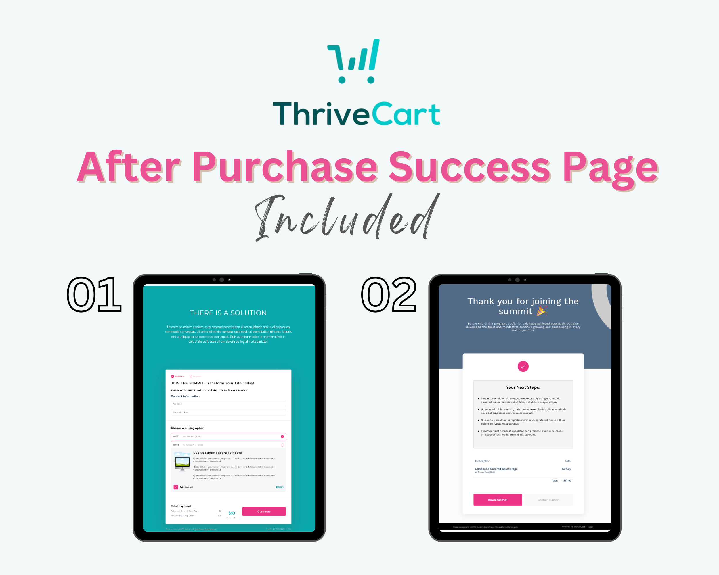 Enhanced Summit Sales Page Template in ThriveCart