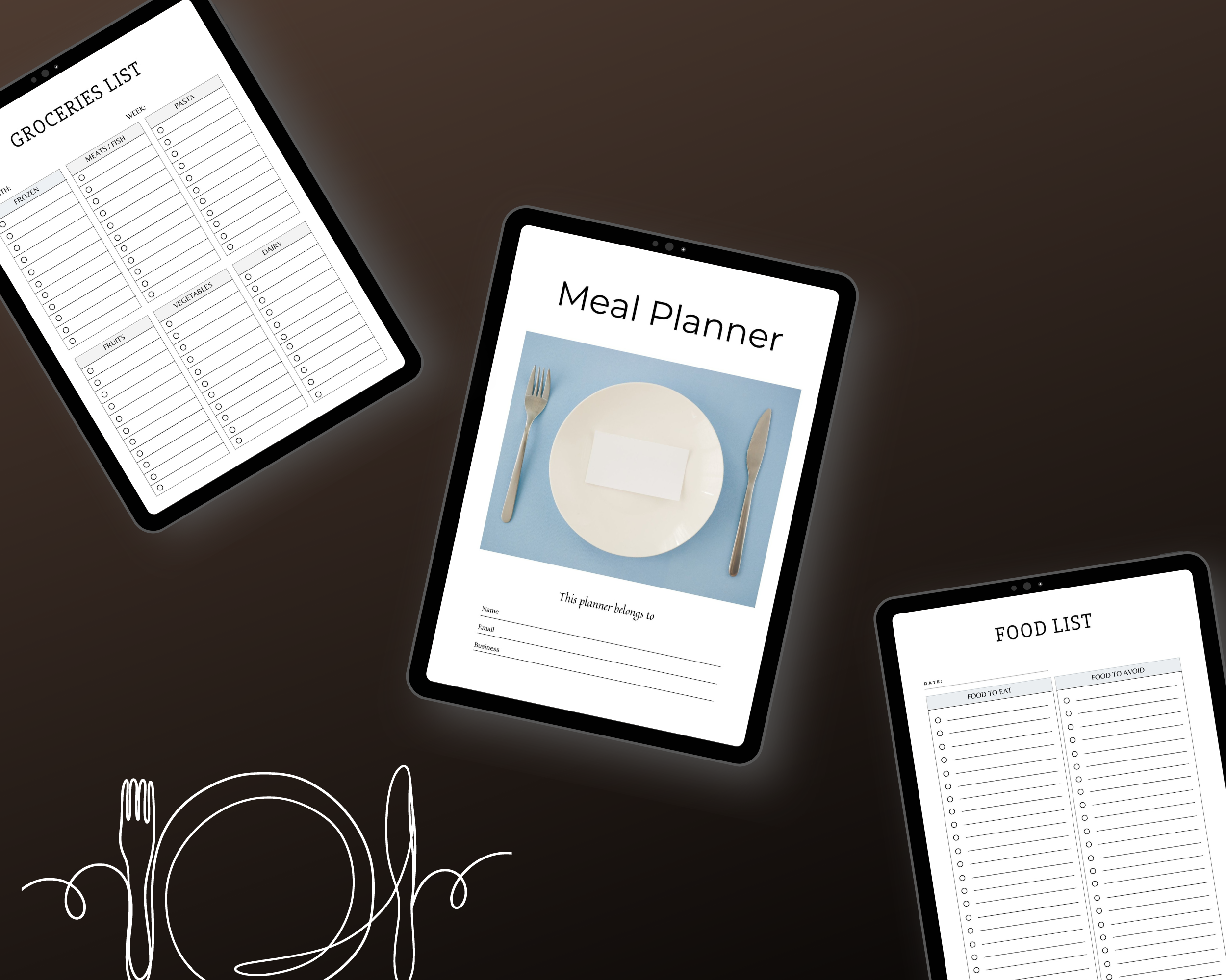 Editable Meal Planner in Canva | Commercial Use