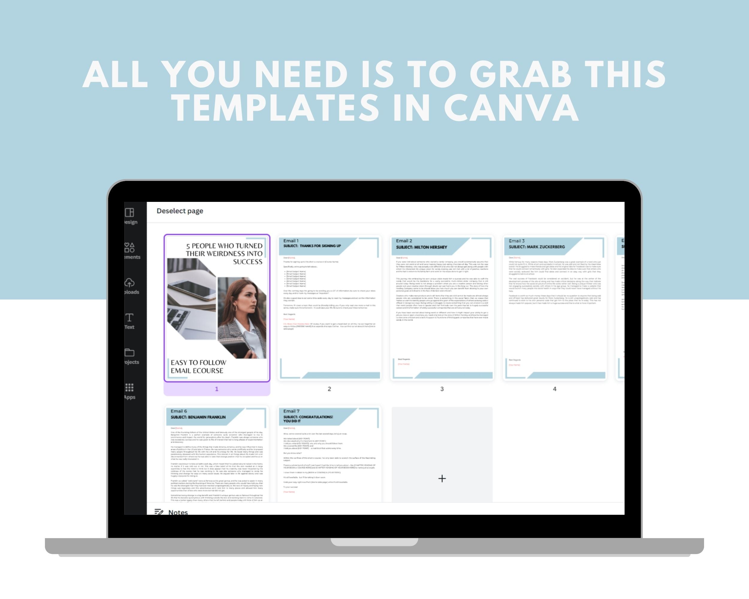 Editable 5 People Turned Weirdness Into Success Emails | Newsletter Template