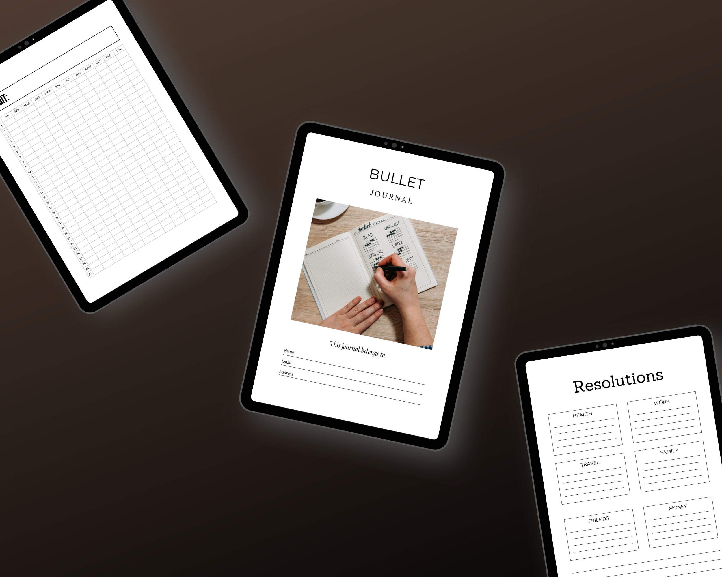 Editable Bullet Journal in Canva | Commercial Use