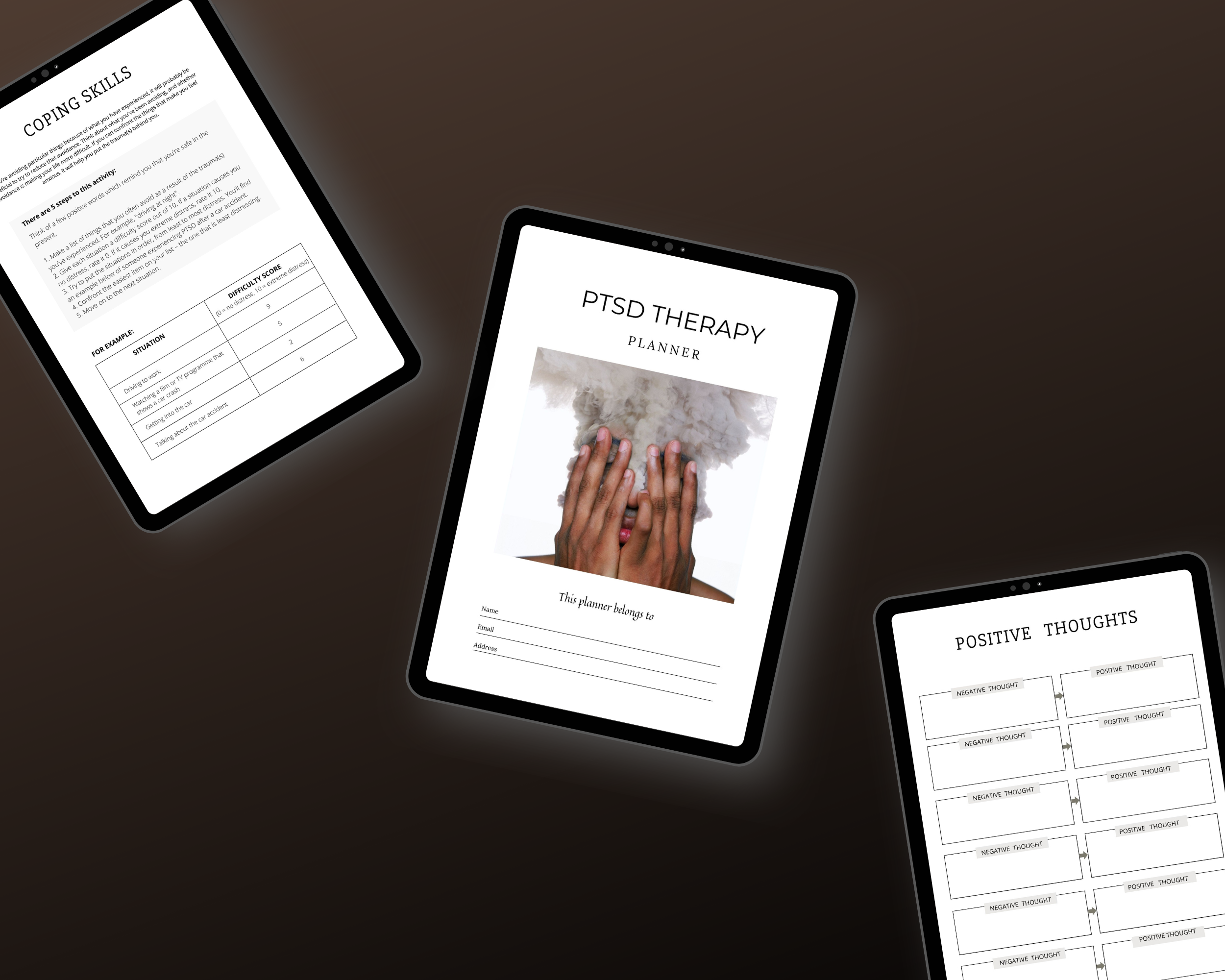 Editable PTSD Therapy Planner in Canva | Commercial Use