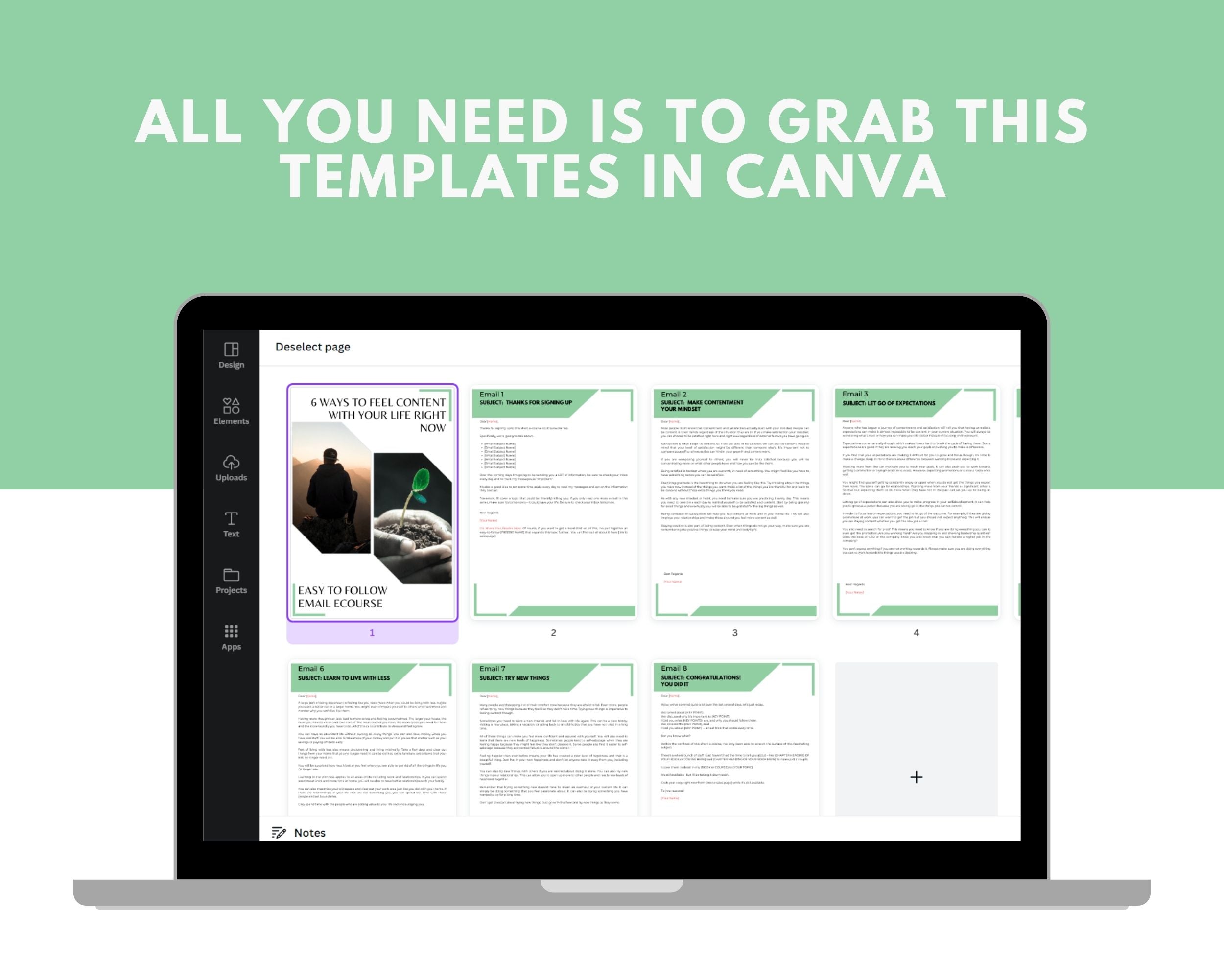 Editable 6 Ways to Feel Content with Your Life right now Emails | Newsletter Template