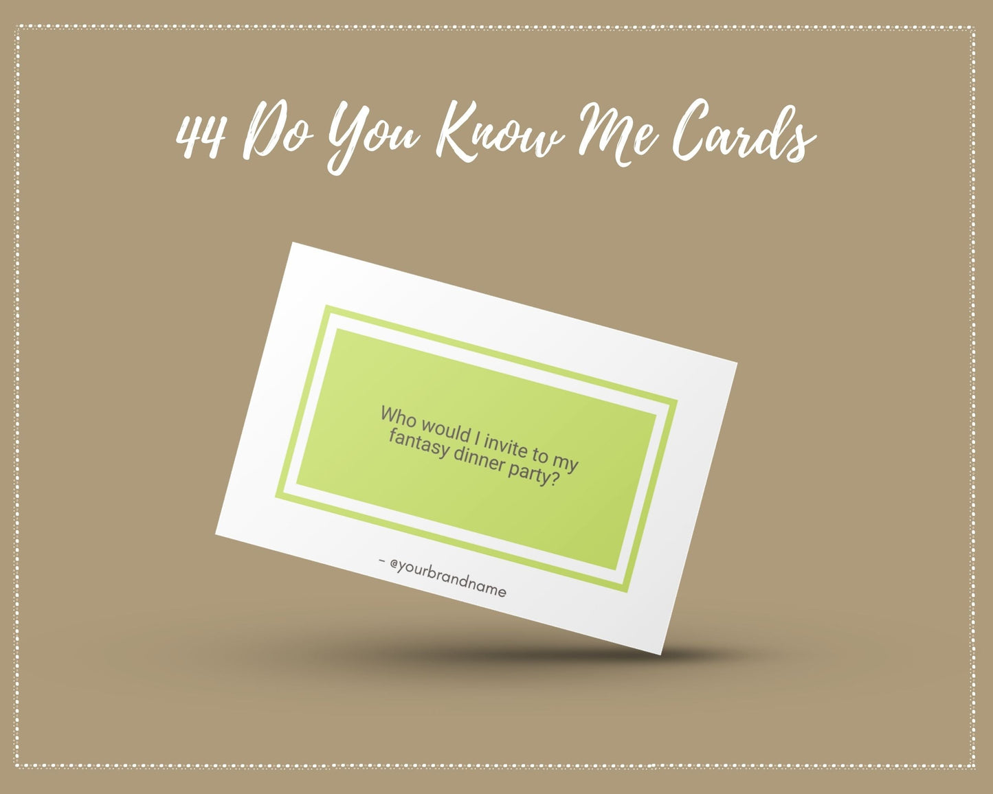 44 Do You Know Me Cards | Canva Inspirational Cards | Commercial Use