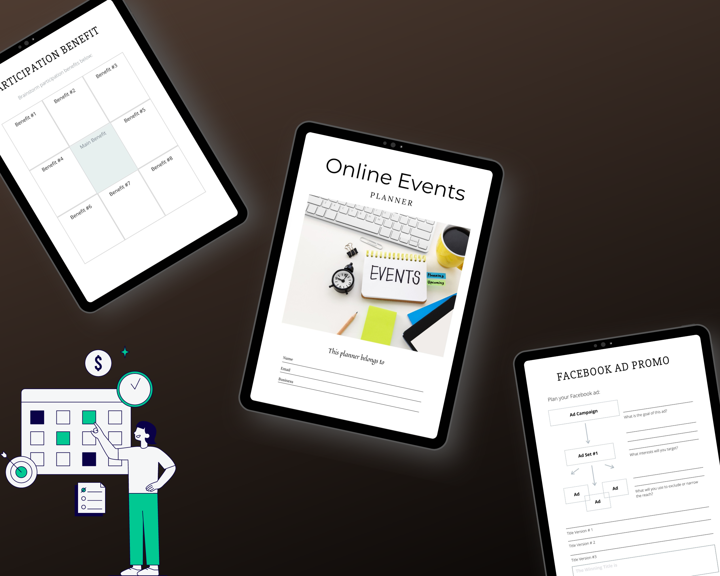 Editable Online Event Planner in Canva | Commercial Use